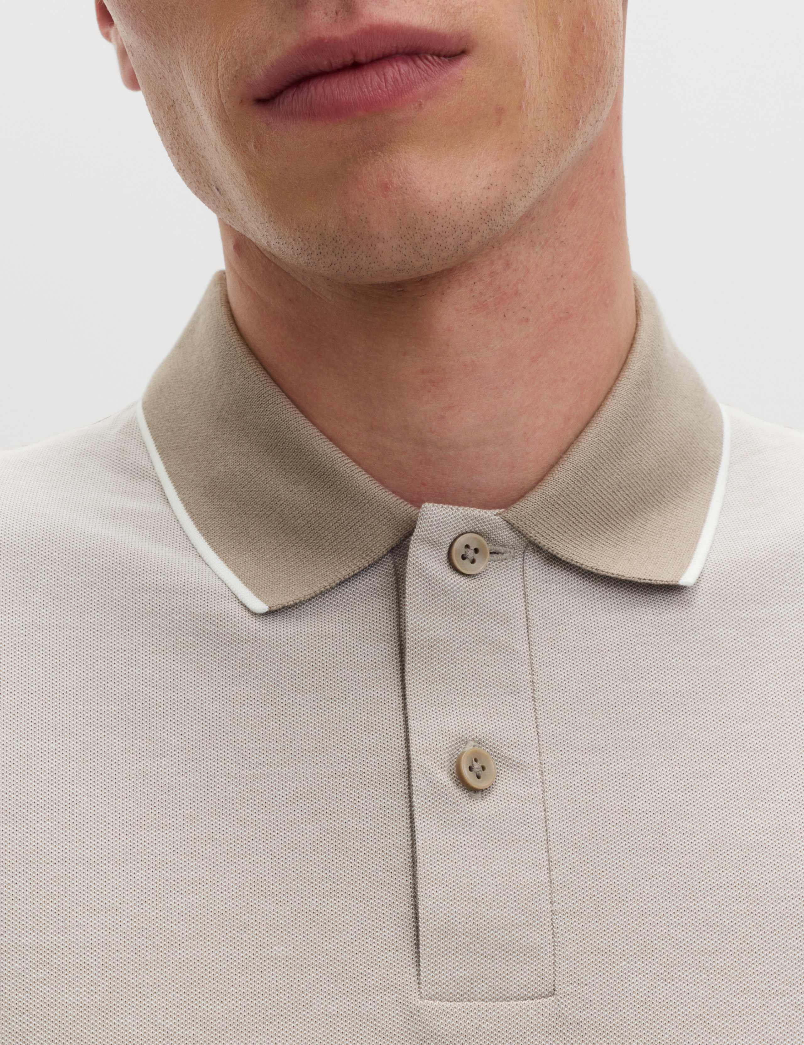 2 Pack Cotton Rich Tipped Polo Shirts 4 of 6