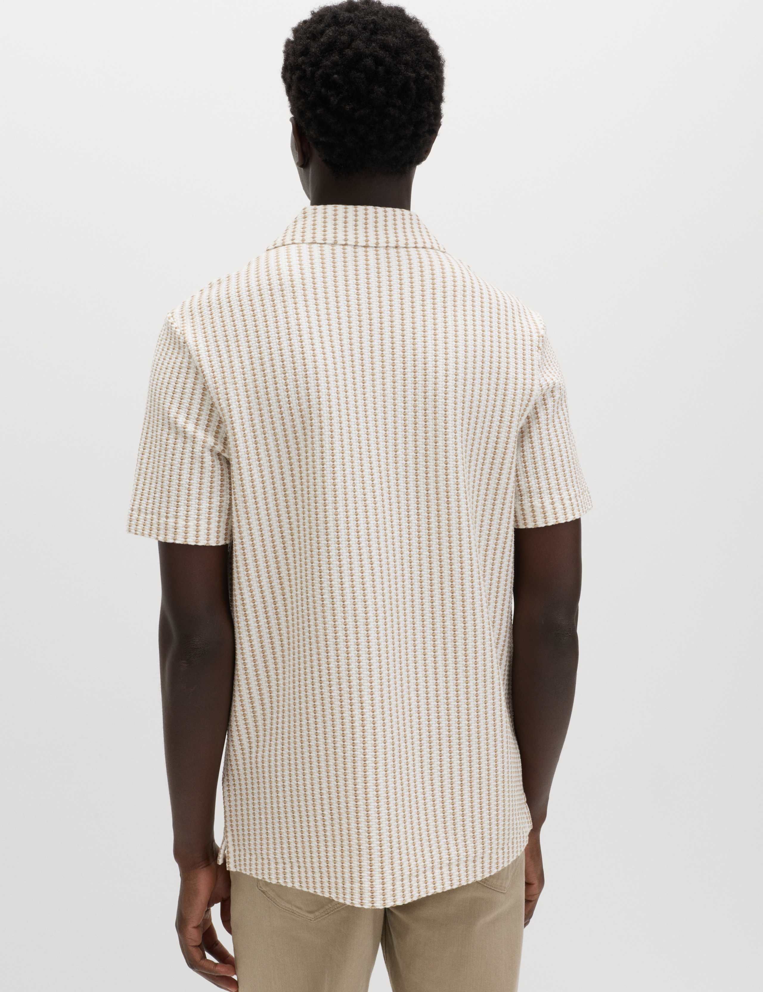 Cotton Rich Jersey Geometric Polo Shirt 4 of 5