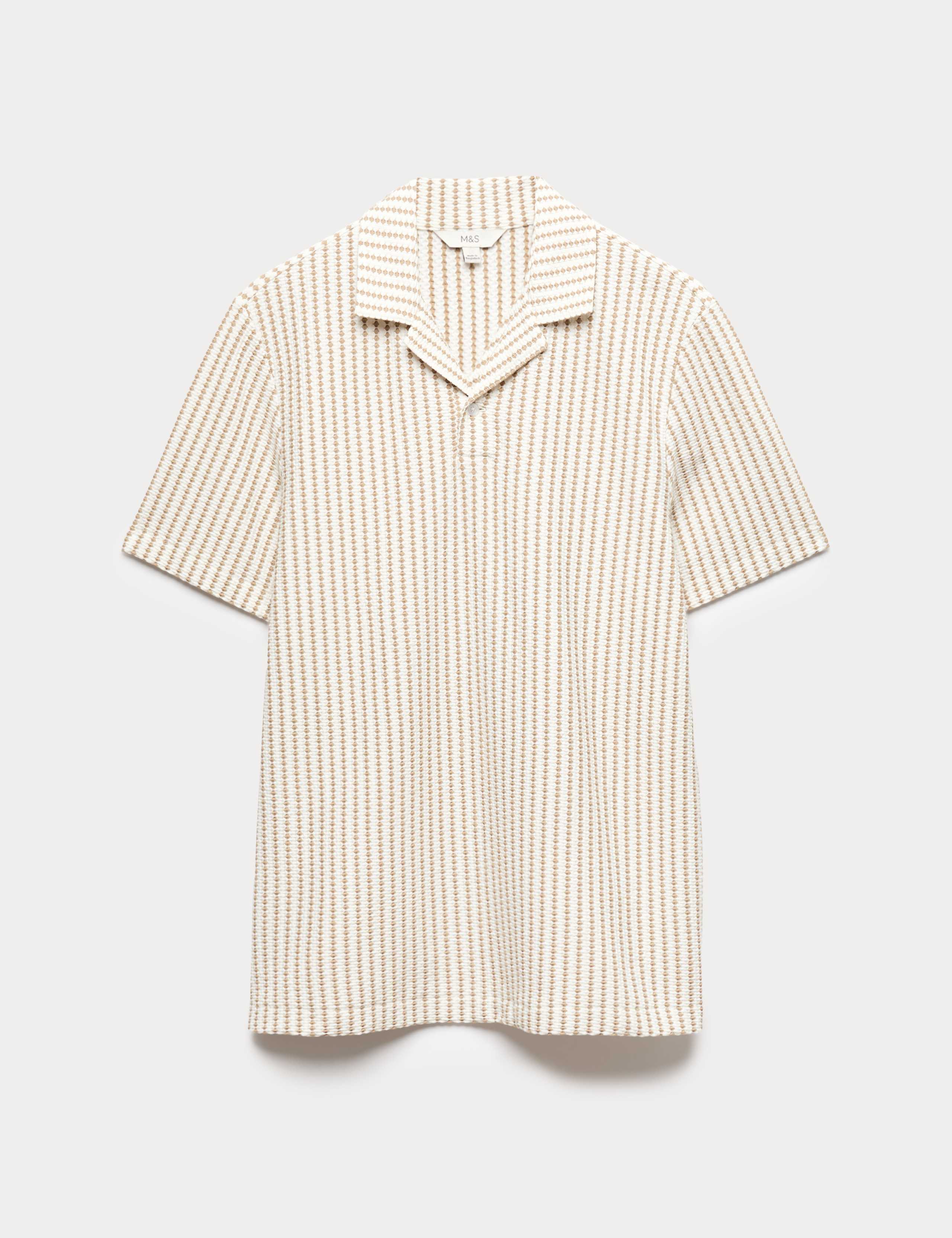Cotton Rich Jersey Geometric Polo Shirt 2 of 5