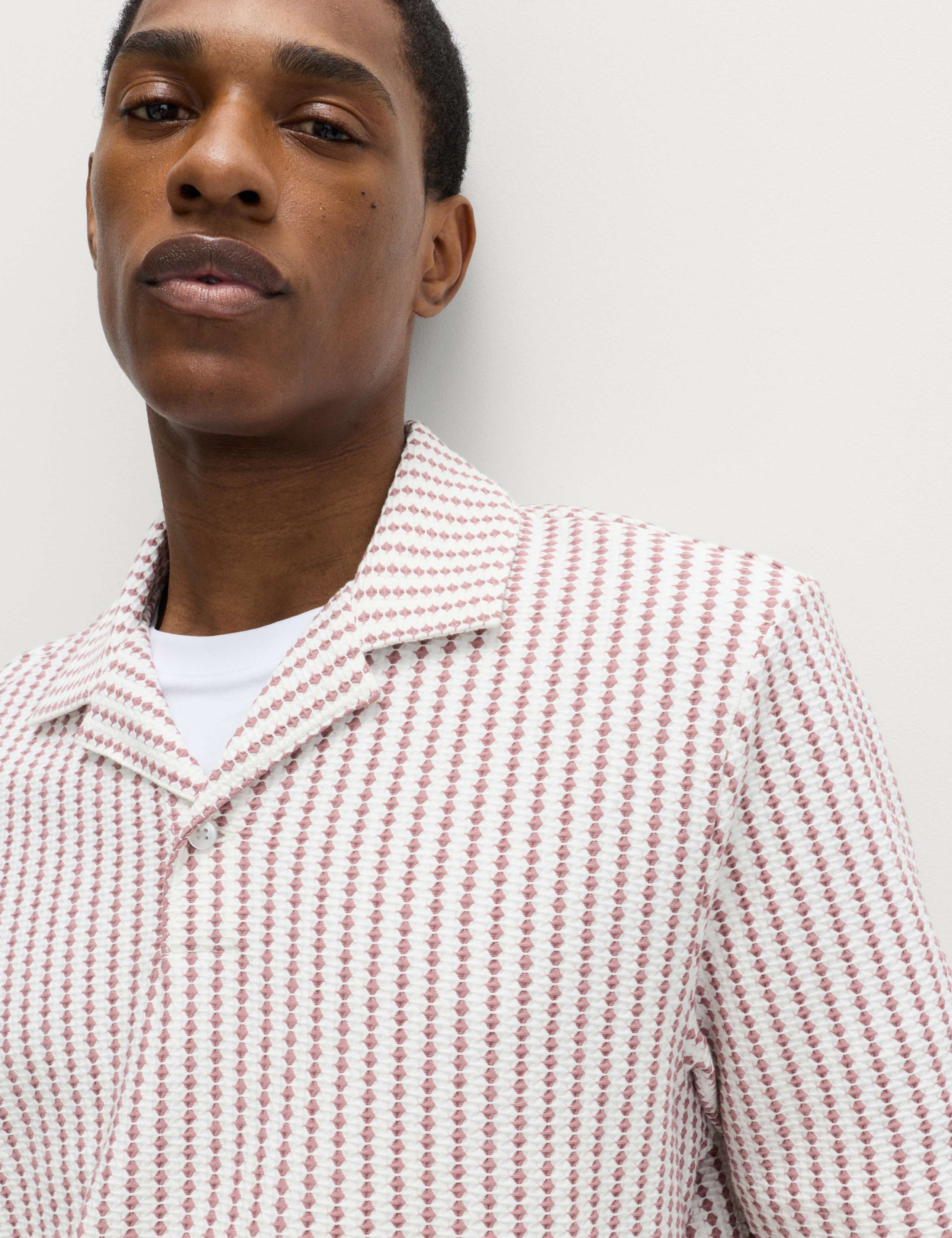 Cotton Rich Jersey Geometric Polo Shirt 2 of 5