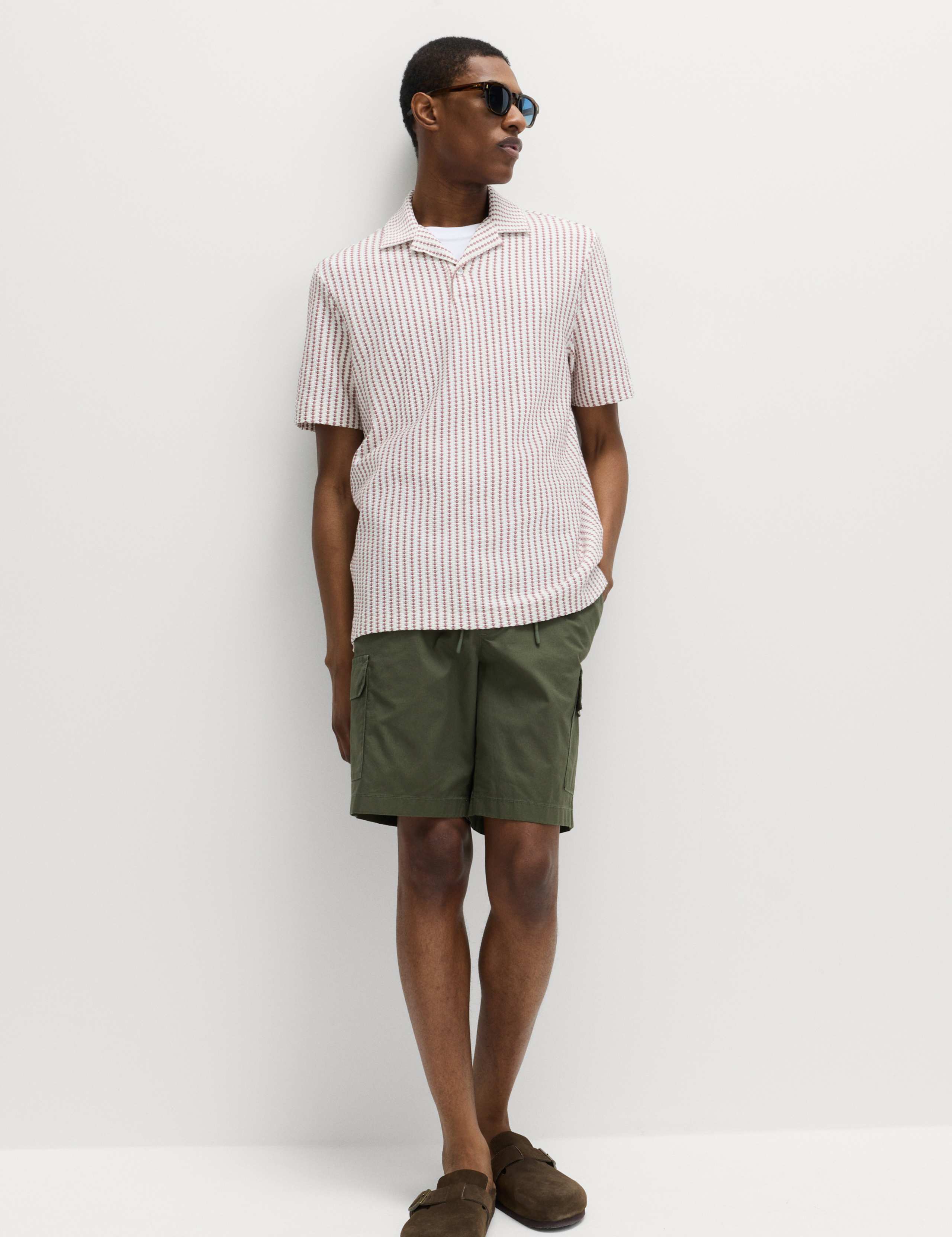 Cotton Rich Jersey Geometric Polo Shirt 4 of 5