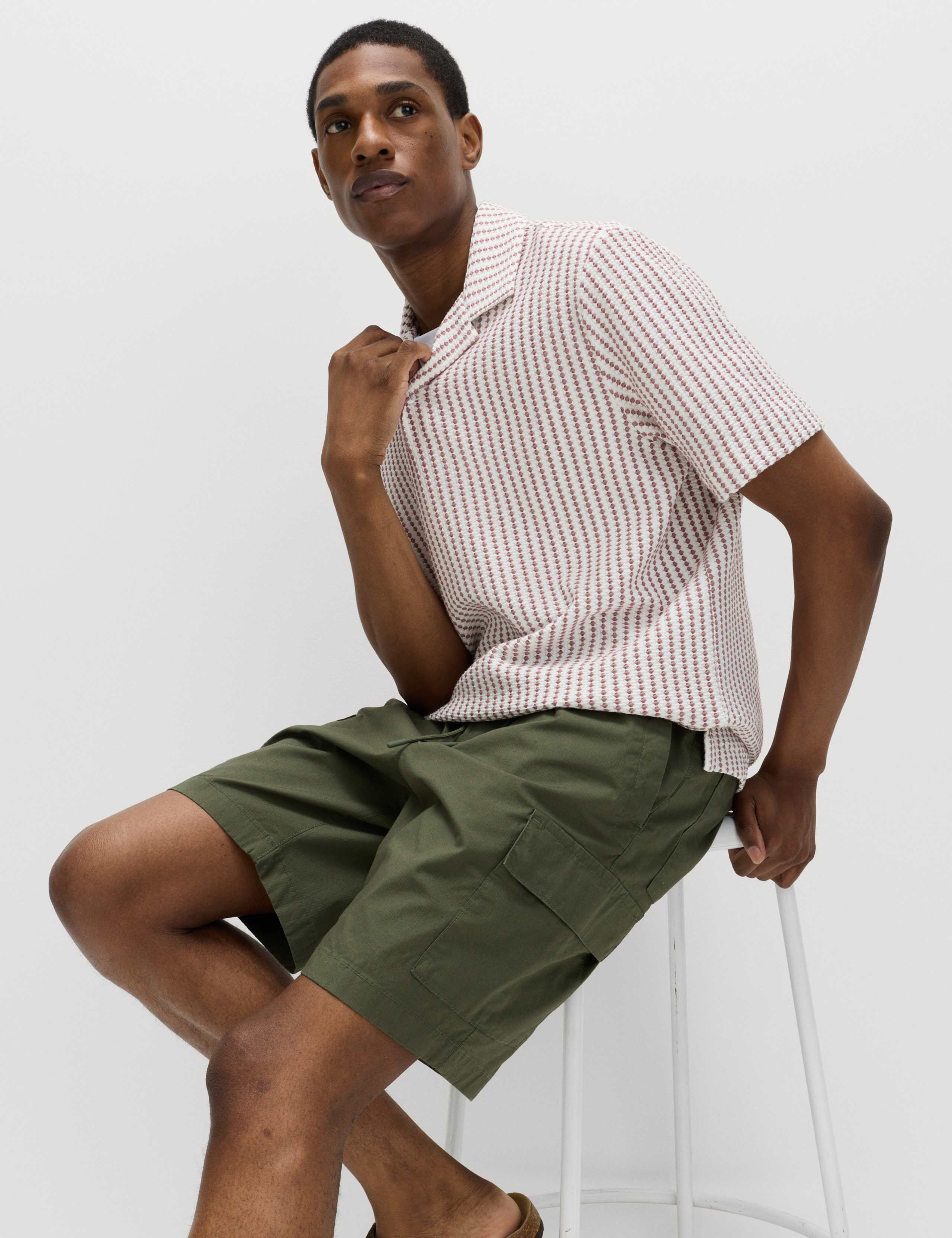 Cotton Rich Jersey Geometric Polo Shirt 5 of 5