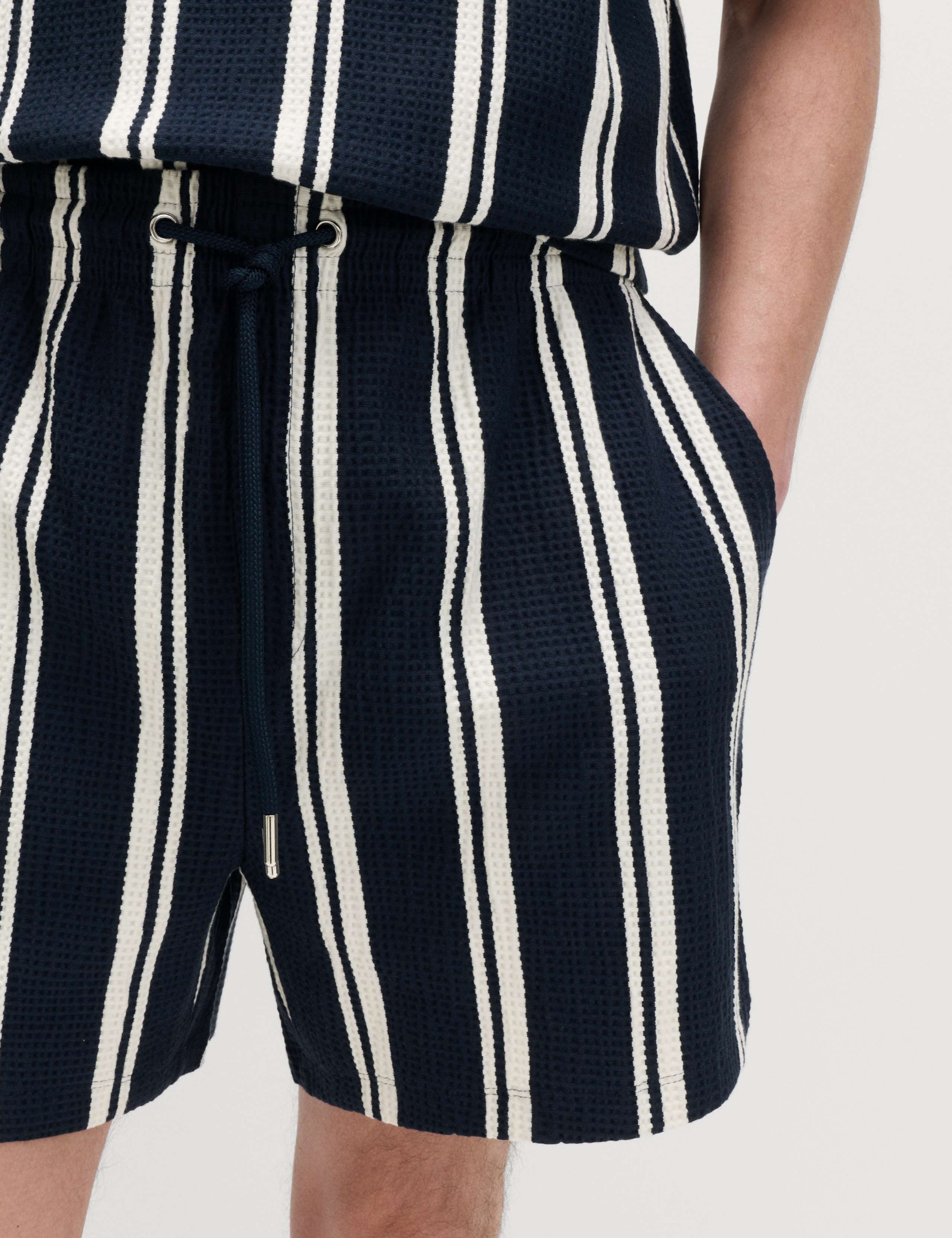 Cotton Rich Seersucker Striped Shorts 3 of 6