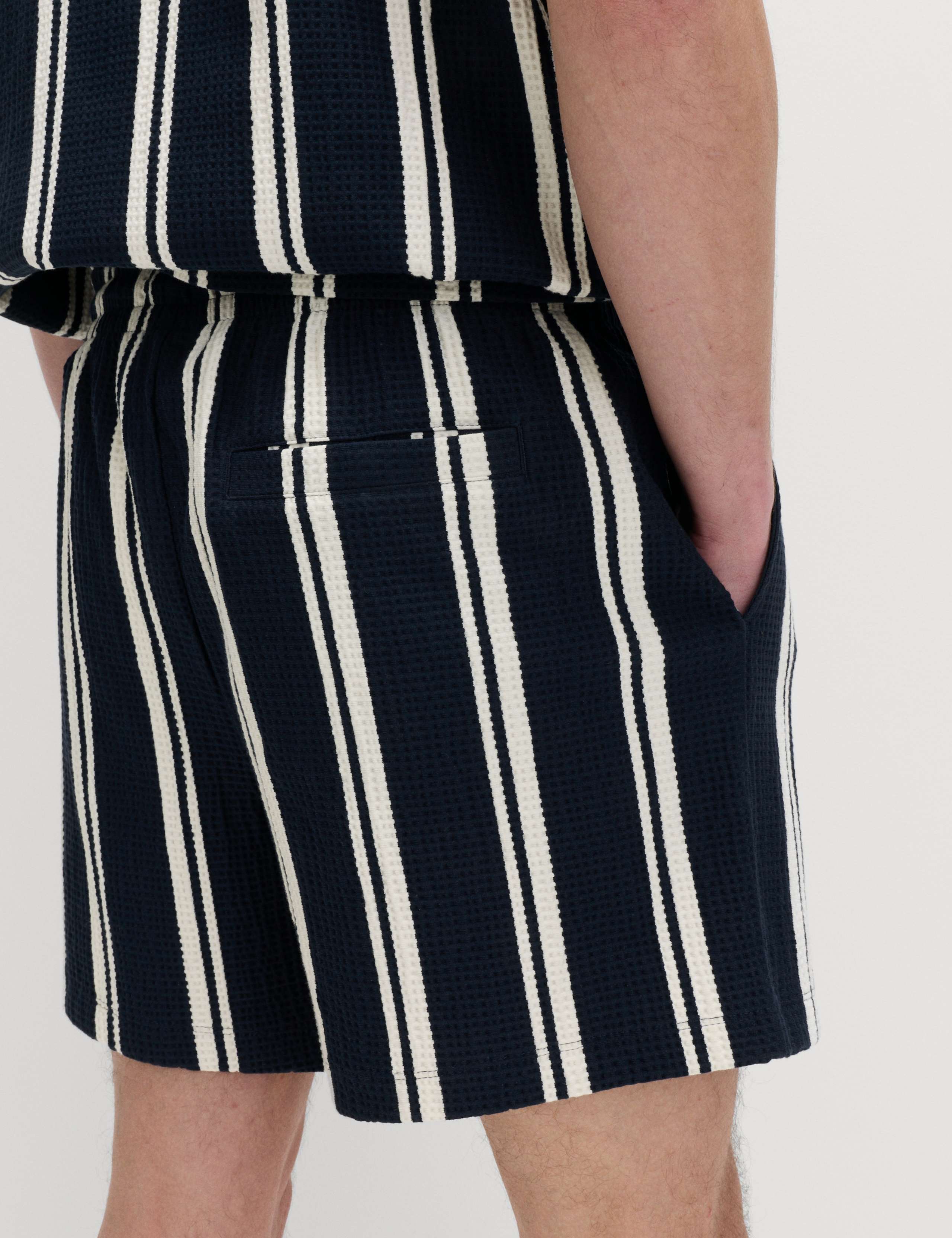 Cotton Rich Seersucker Striped Shorts 4 of 6