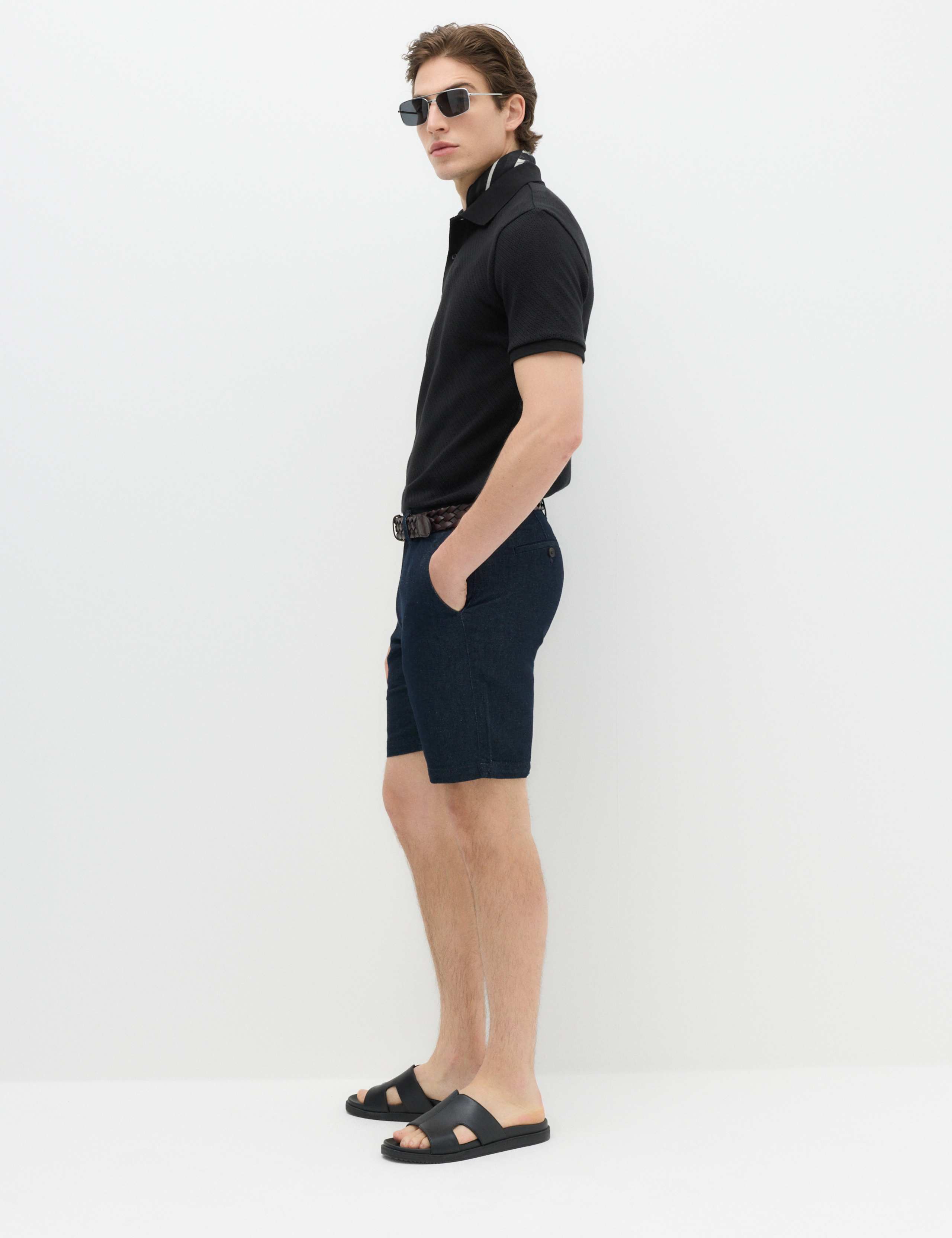 Cotton Rich Textured Knitted Polo Shirt 5 of 6