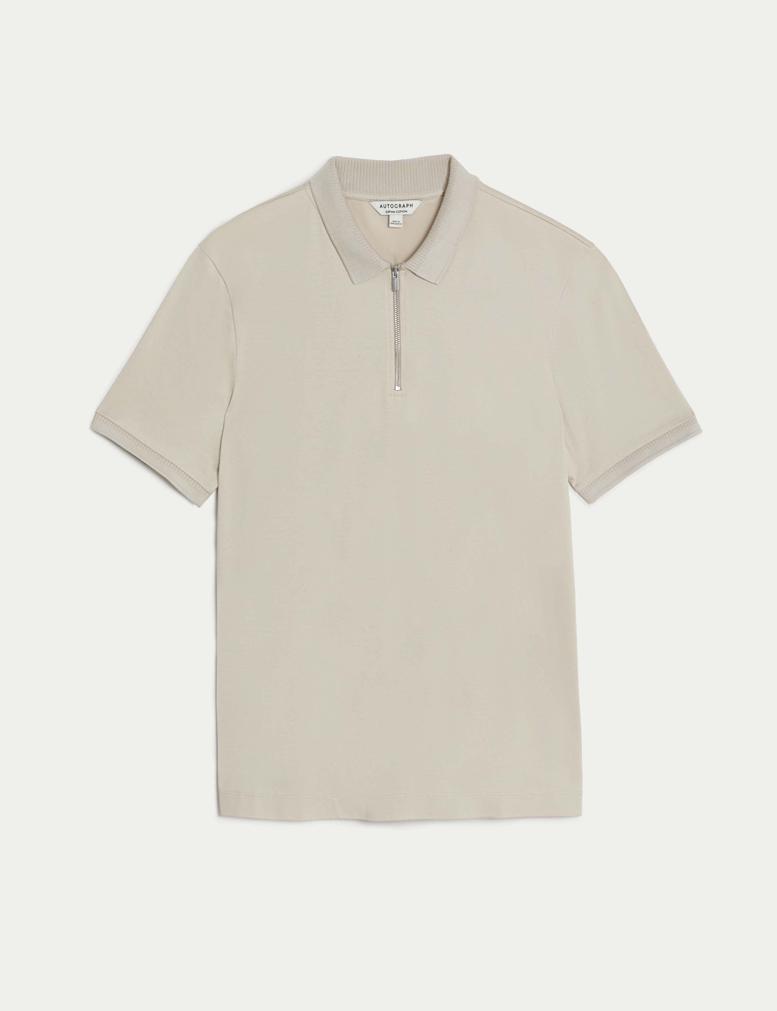Pure Supima® Cotton Half Zip Polo Shirt 1 of 1