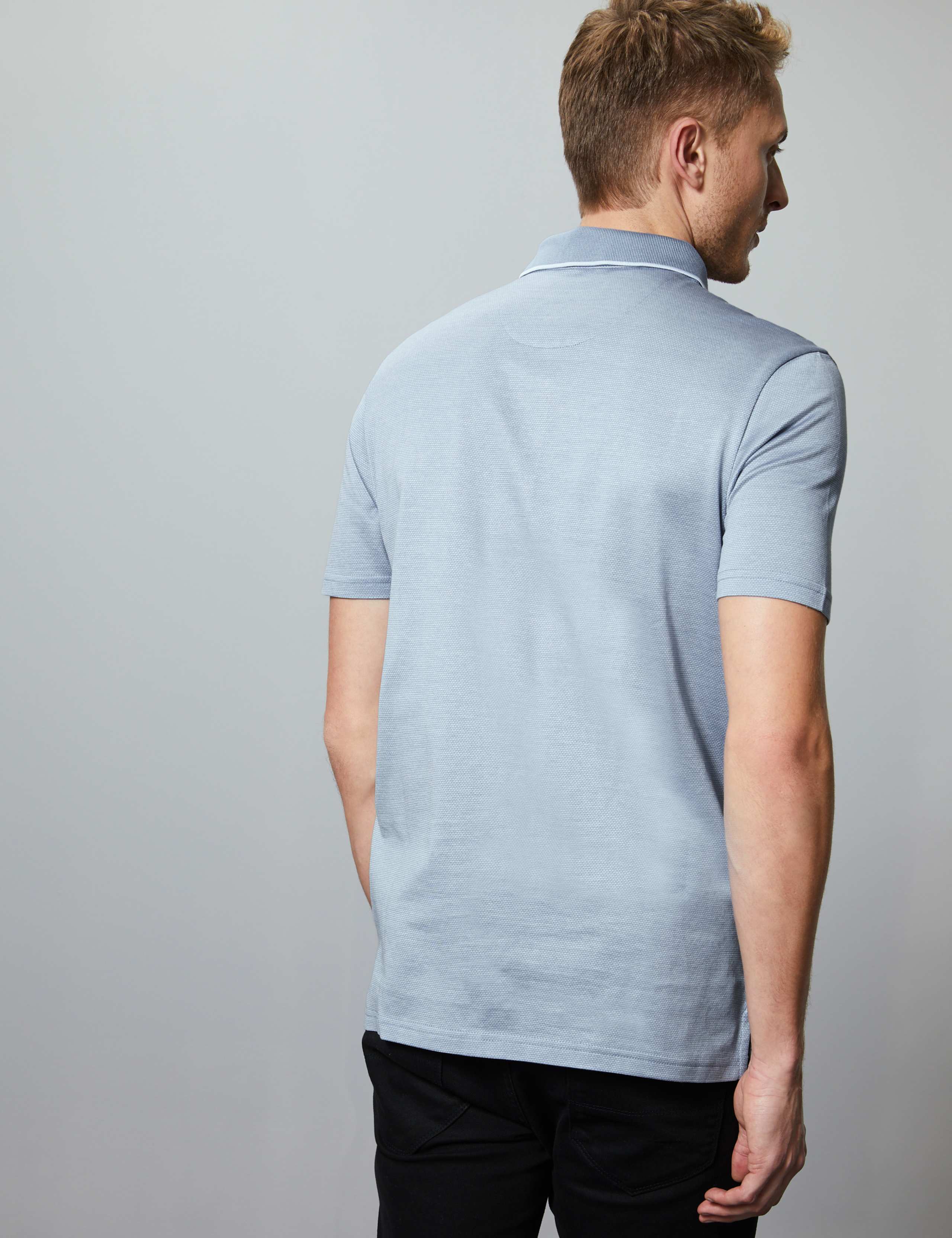 Pure Cotton Textured Polo Shirt 4 of 4
