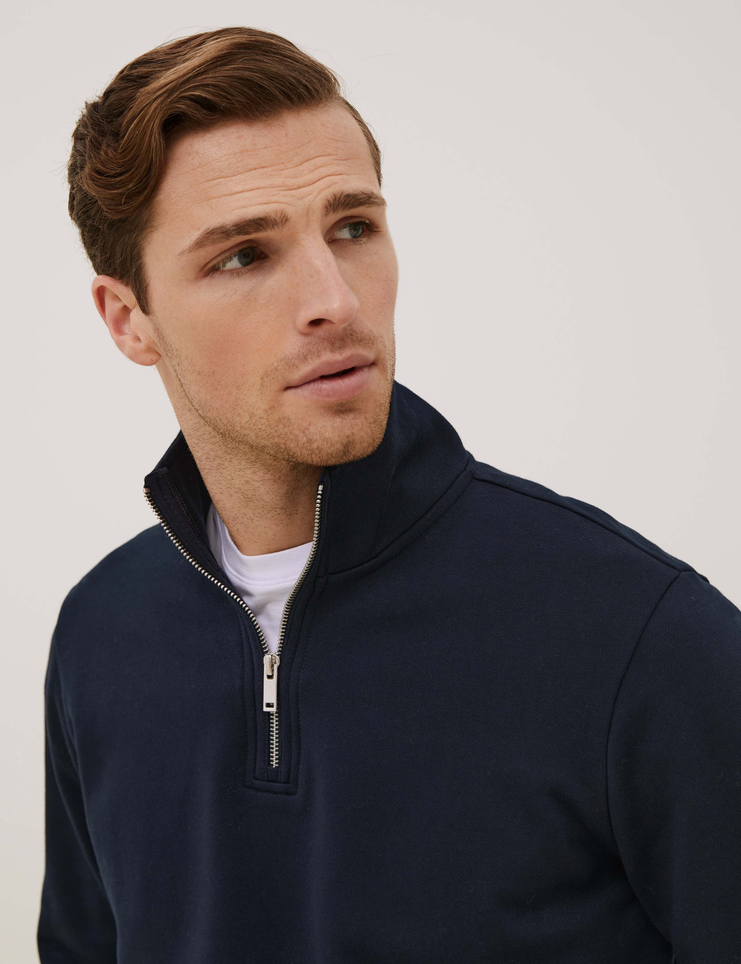 Premium Cotton Half Zip Sweatshirt 1 of 7