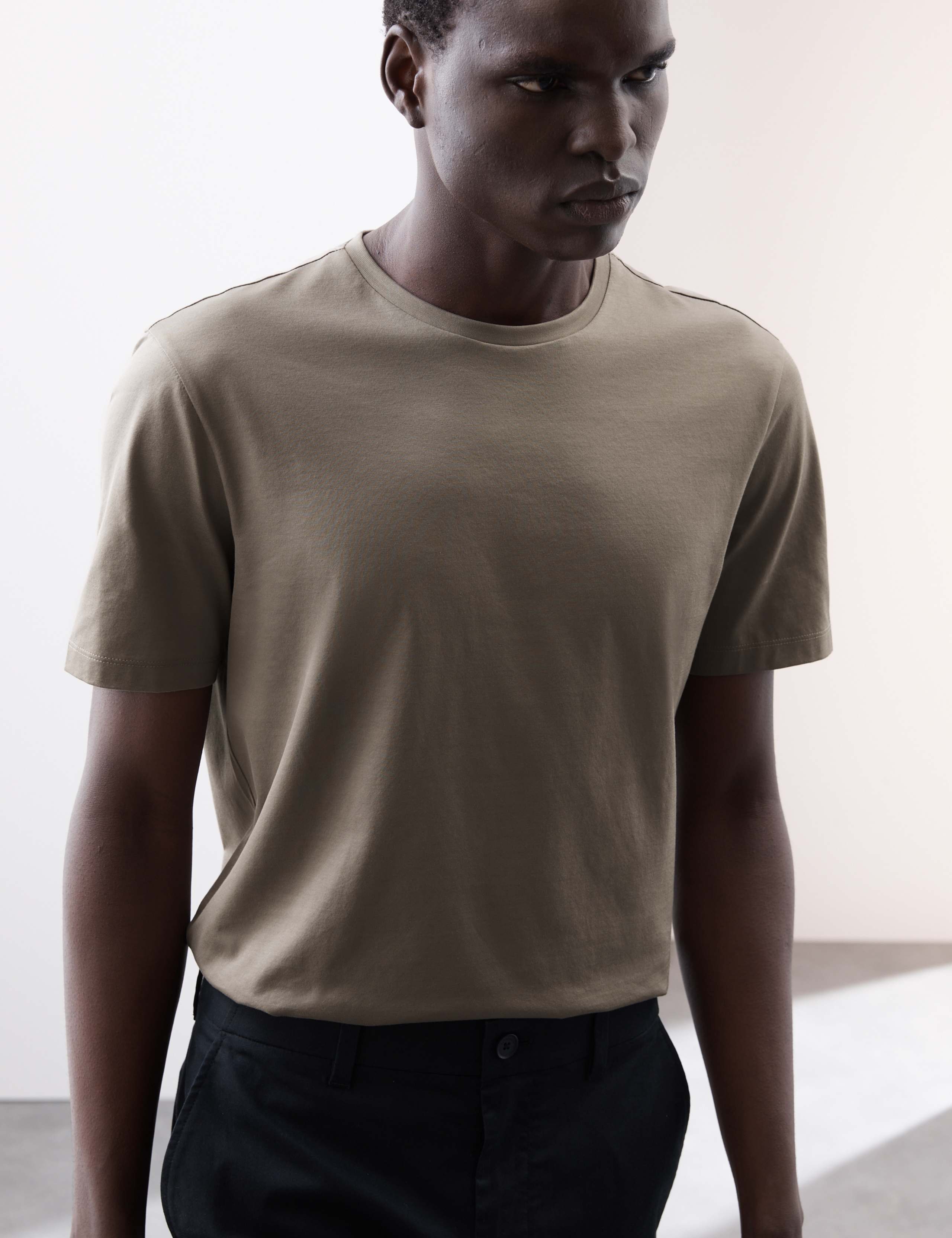 Pure Supima® Cotton Crew Neck T-shirt 1 of 4