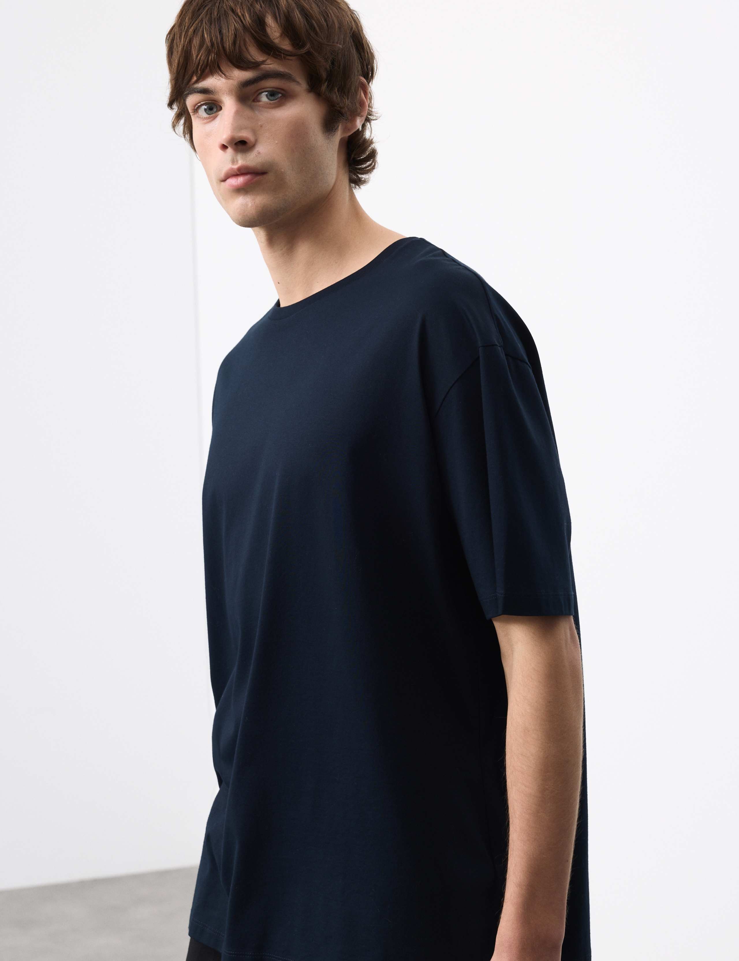 Pure Supima® Cotton Performance Crew Neck T-shirt 4 of 8