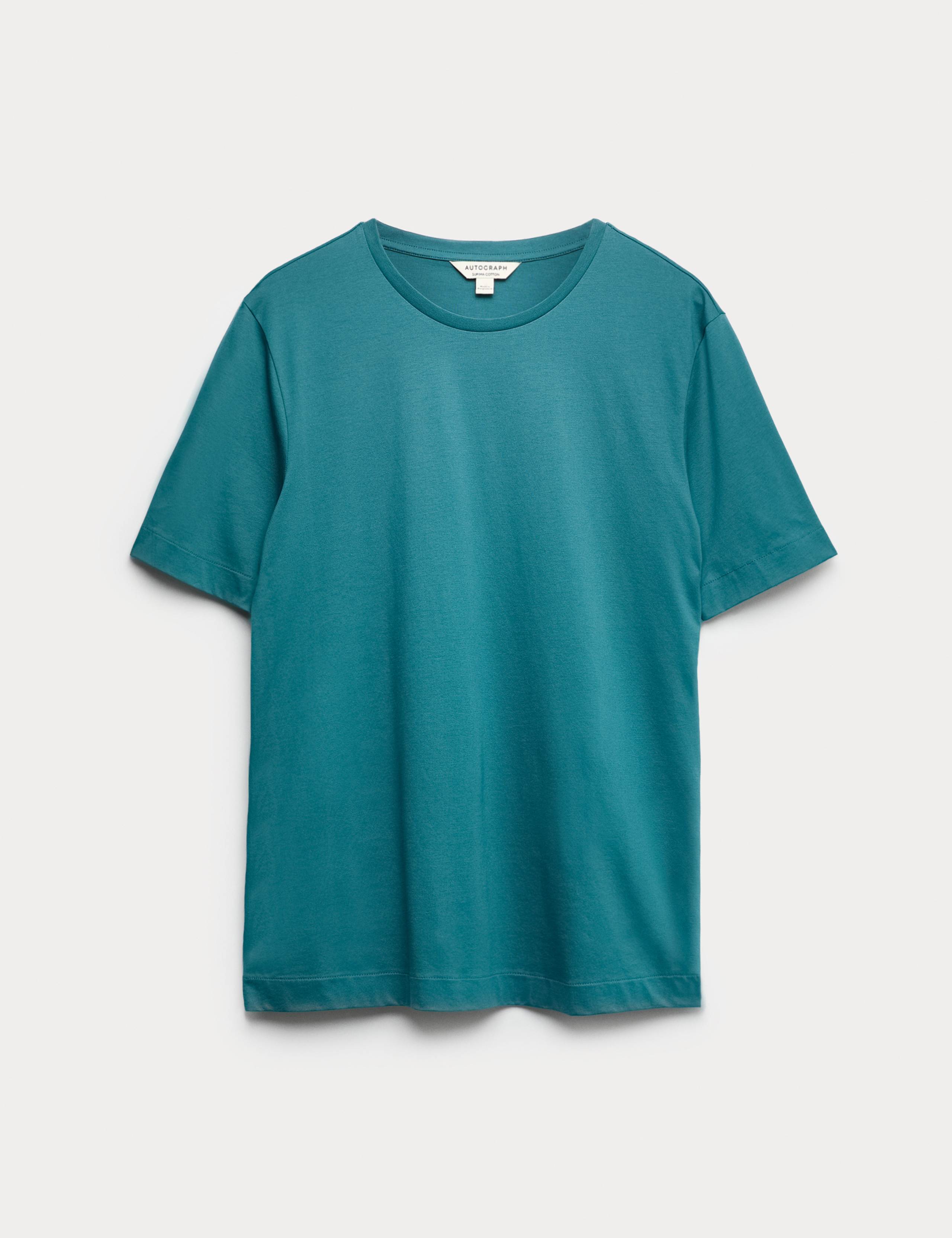 Pure Supima® Cotton Performance Crew Neck T-shirt 2 of 5