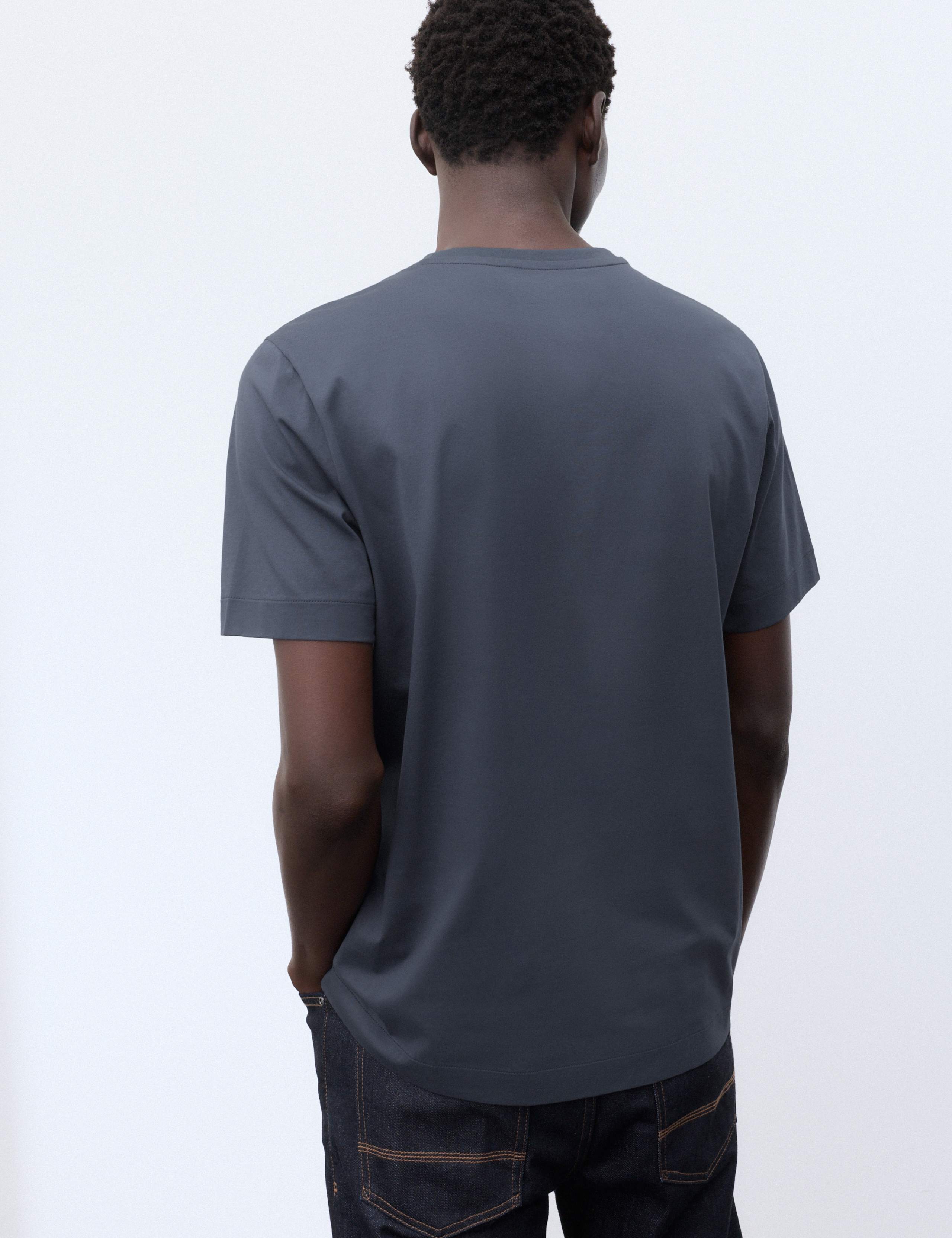Pure Supima® Cotton Performance Crew Neck T-shirt 3 of 6