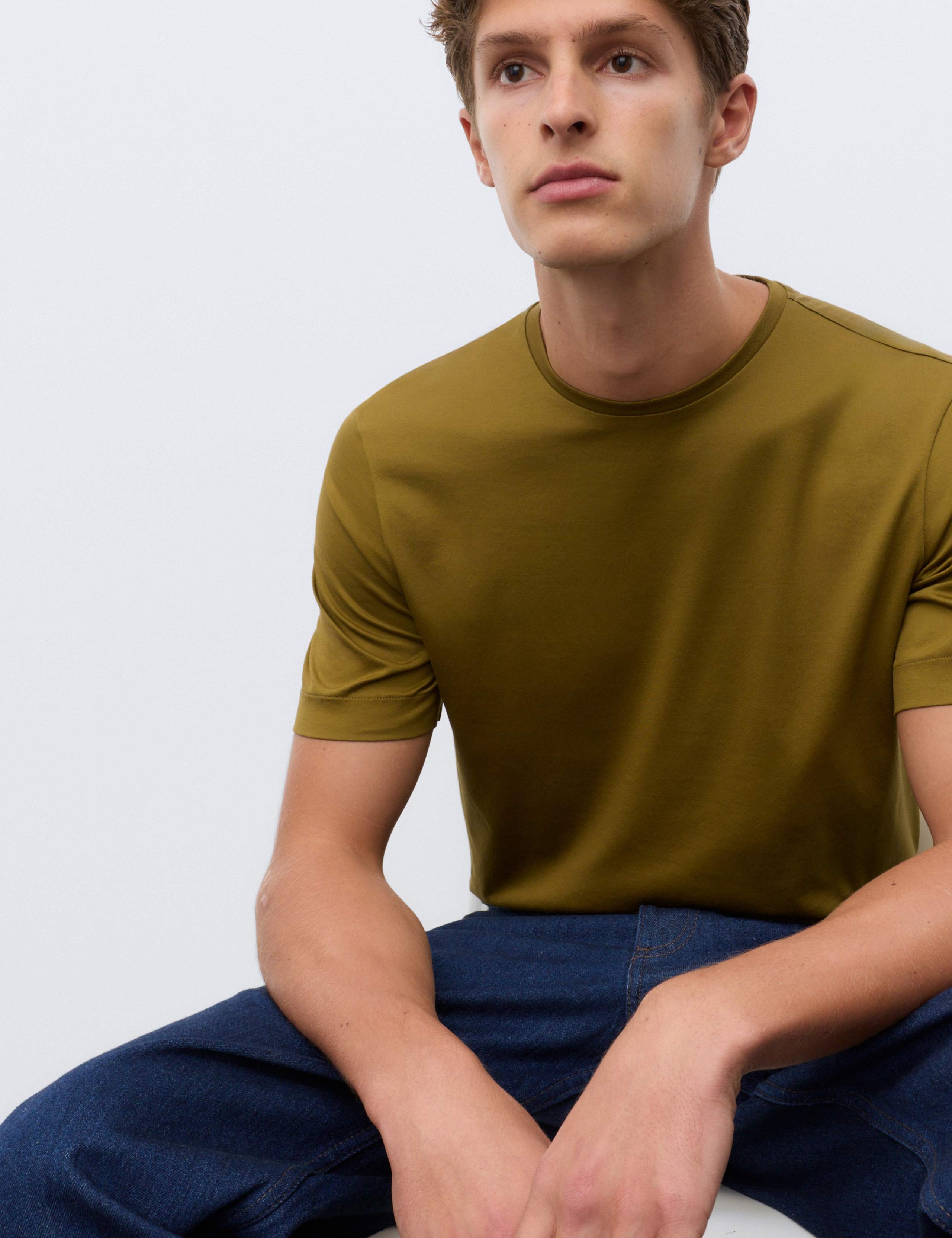 Pure Supima® Cotton Performance Crew Neck T-shirt 4 of 6