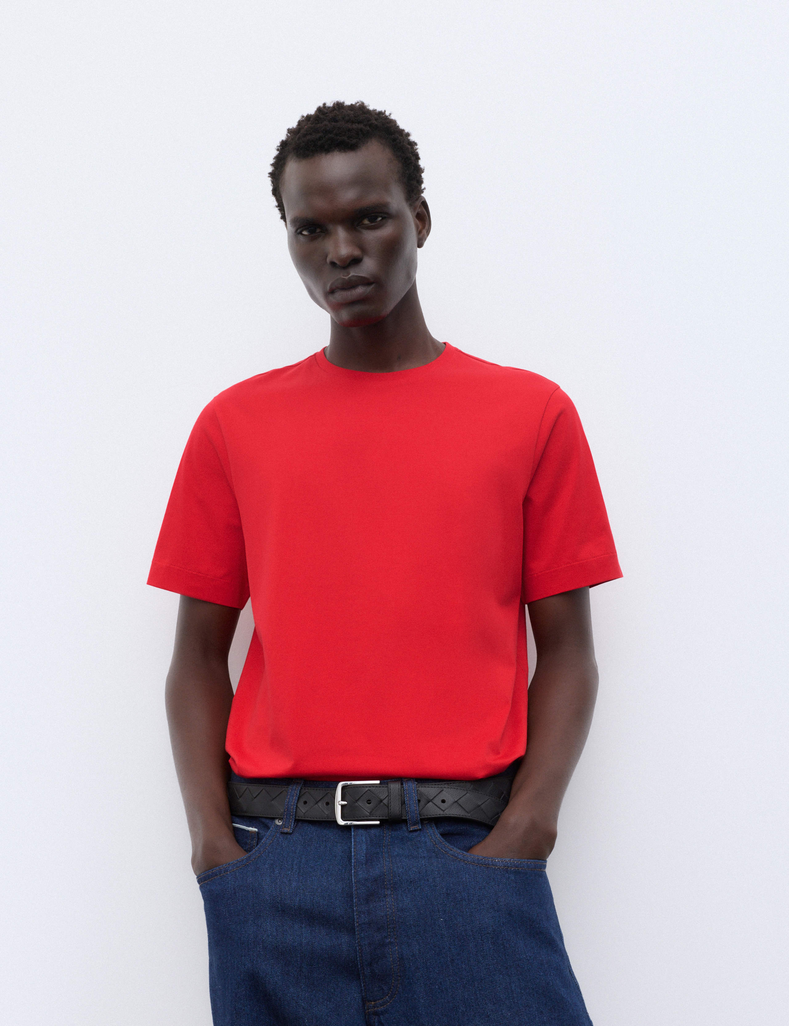 Pure Supima® Cotton Performance Crew Neck T-shirt 1 of 7