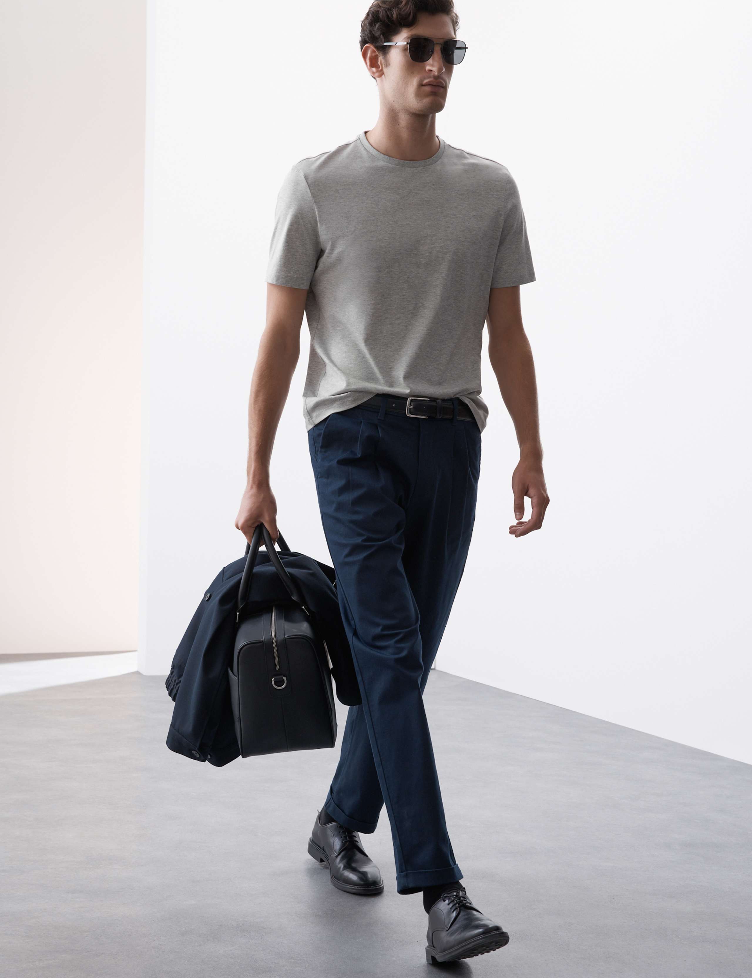 Pure Supima® Cotton Performance Crew Neck T-shirt 3 of 6