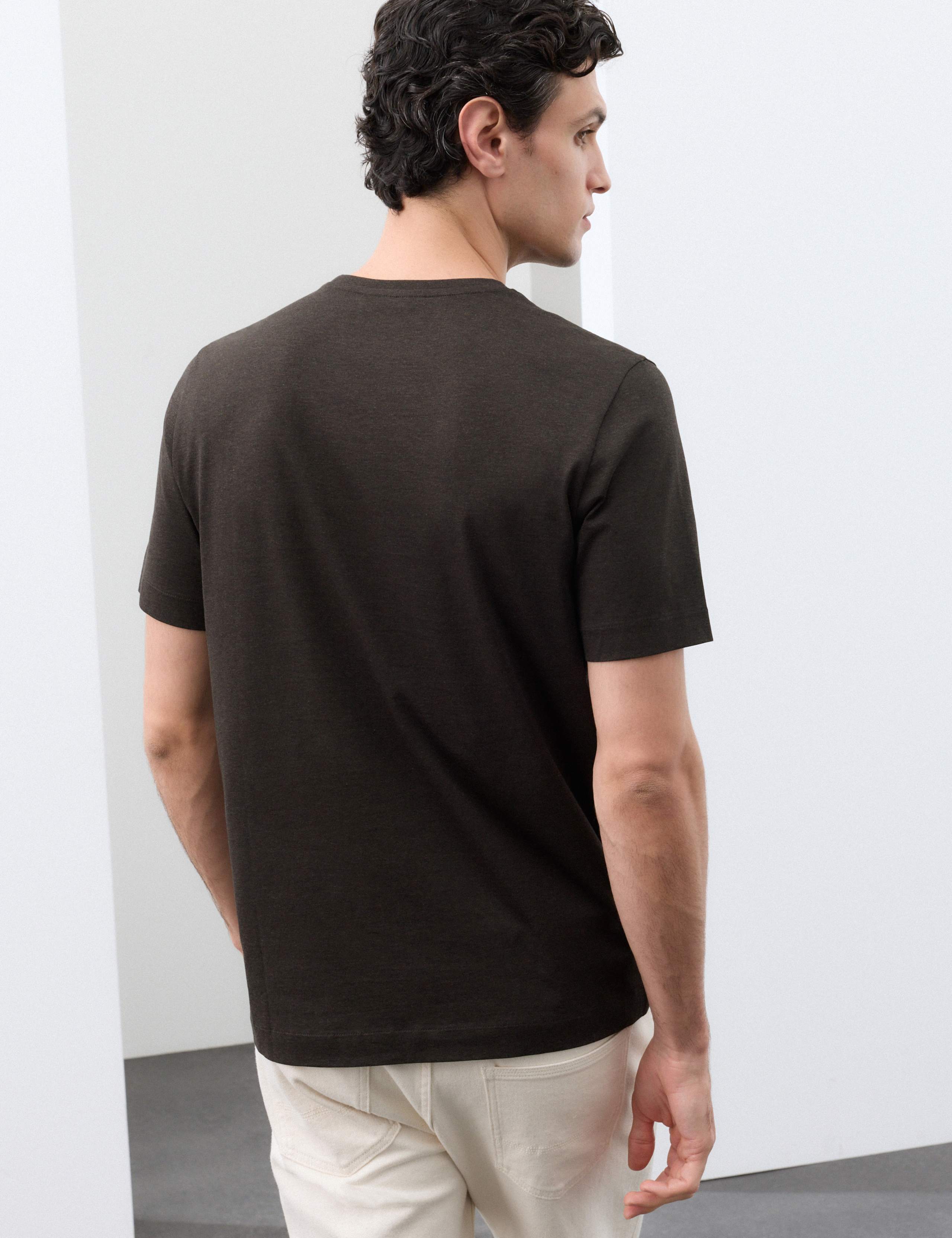 Pure Supima® Cotton Performance Crew Neck T-shirt 3 of 6