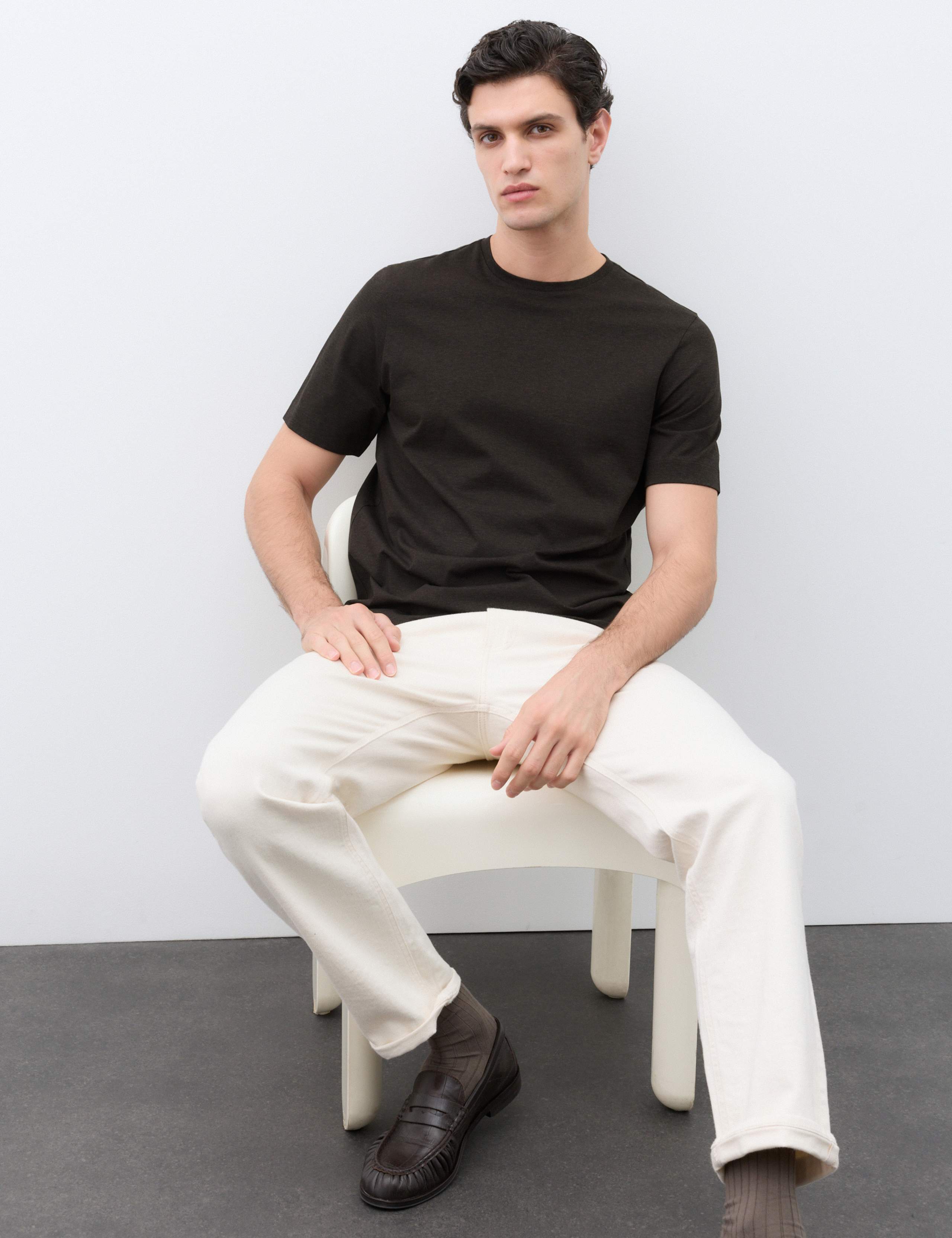 Pure Supima® Cotton Performance Crew Neck T-shirt 5 of 6