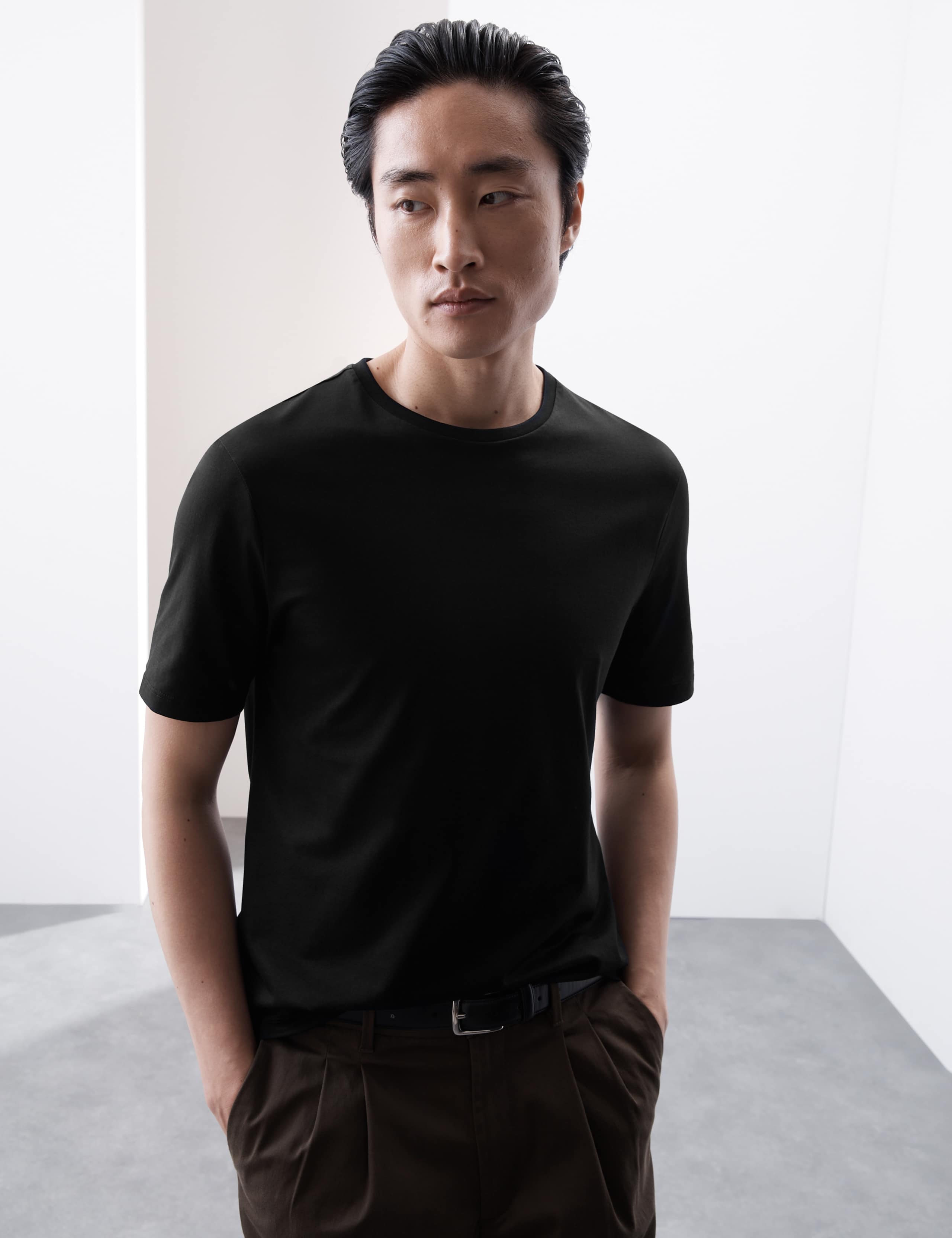 Pure Supima® Cotton Crew Neck T-shirt 1 of 5