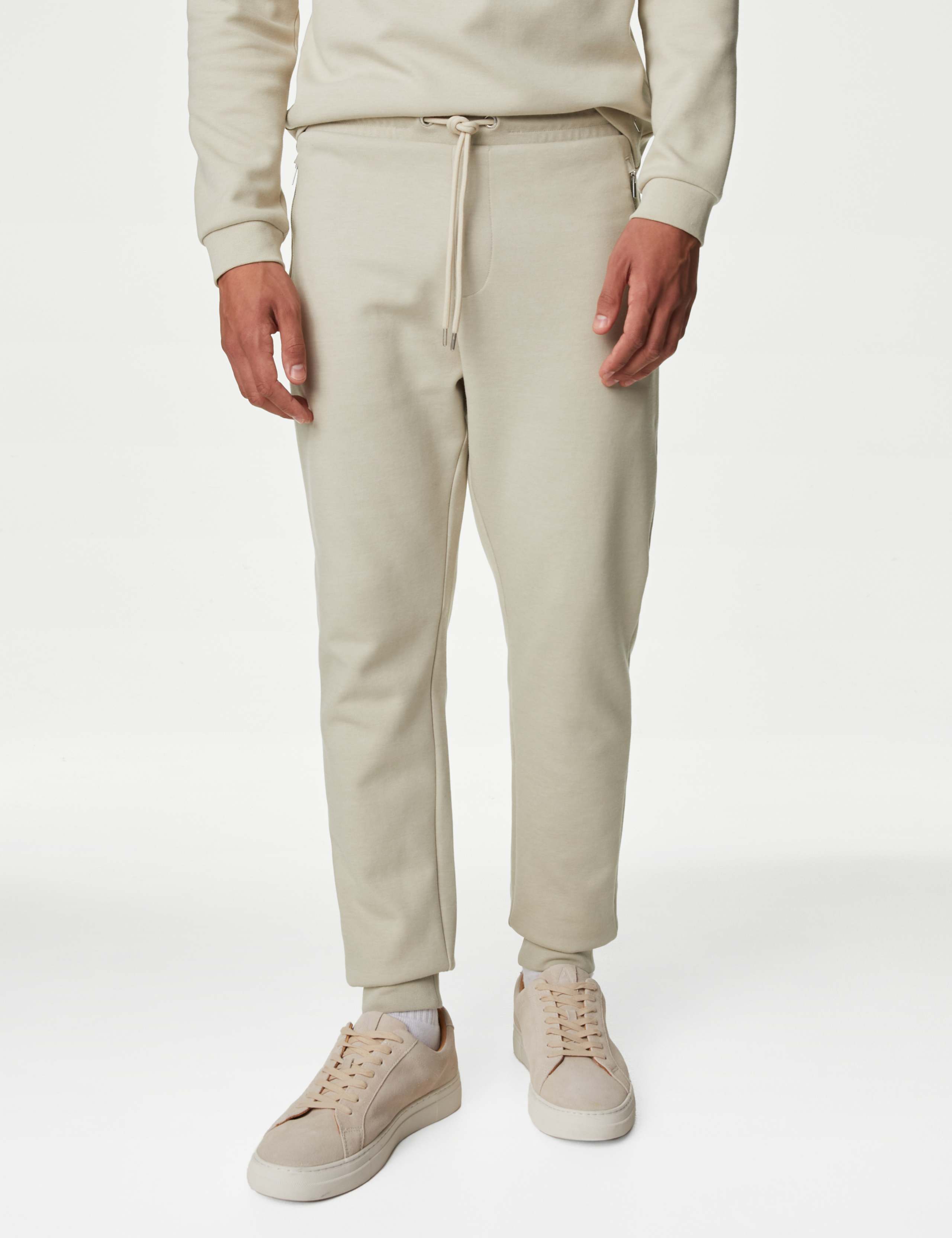 Cuffed Cotton Blend Zip Pocket Joggers 3 of 6