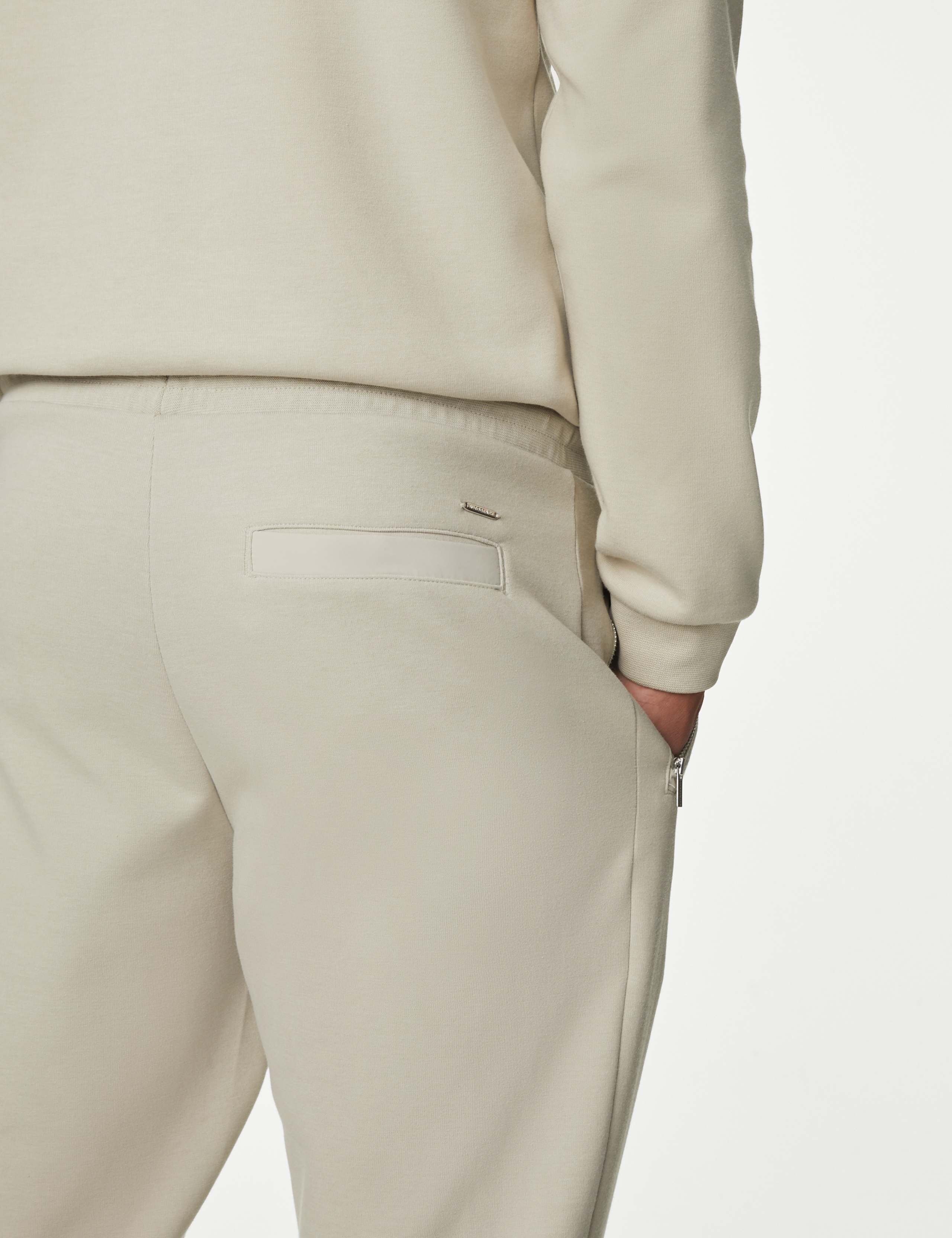 Cuffed Cotton Blend Zip Pocket Joggers 5 of 6