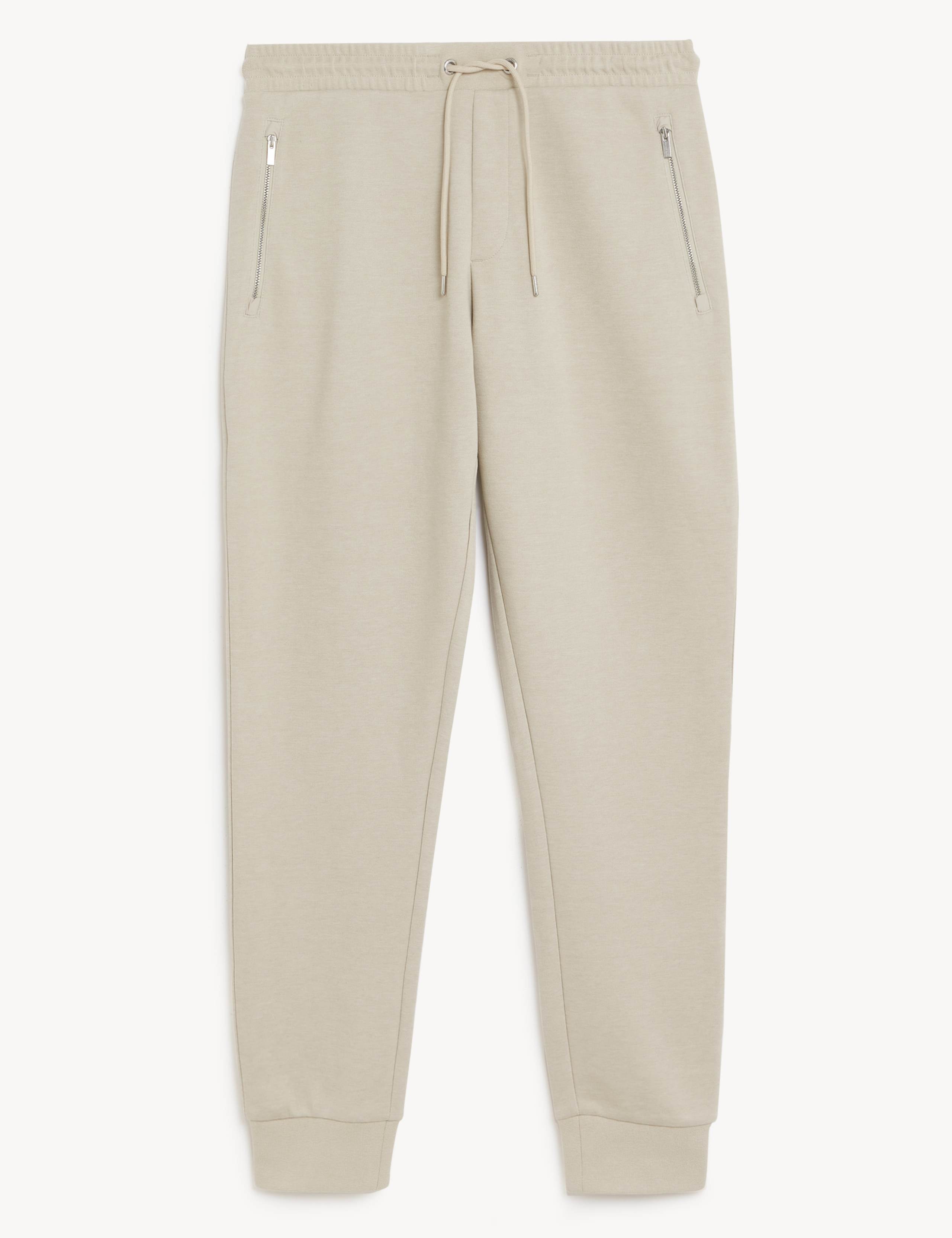 Cuffed Cotton Blend Zip Pocket Joggers 2 of 6