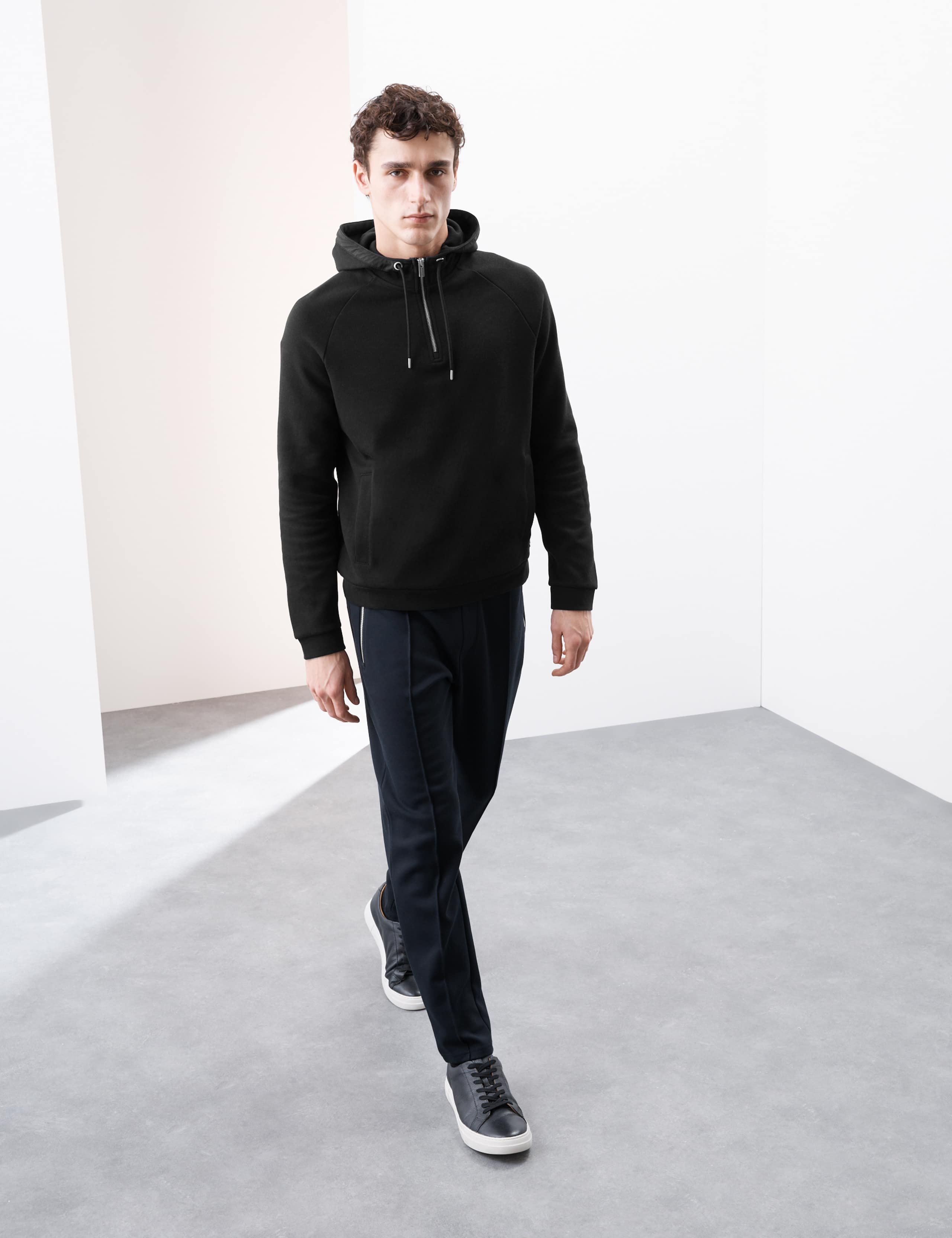 Cotton Blend Half Zip Hoodie 3 of 7