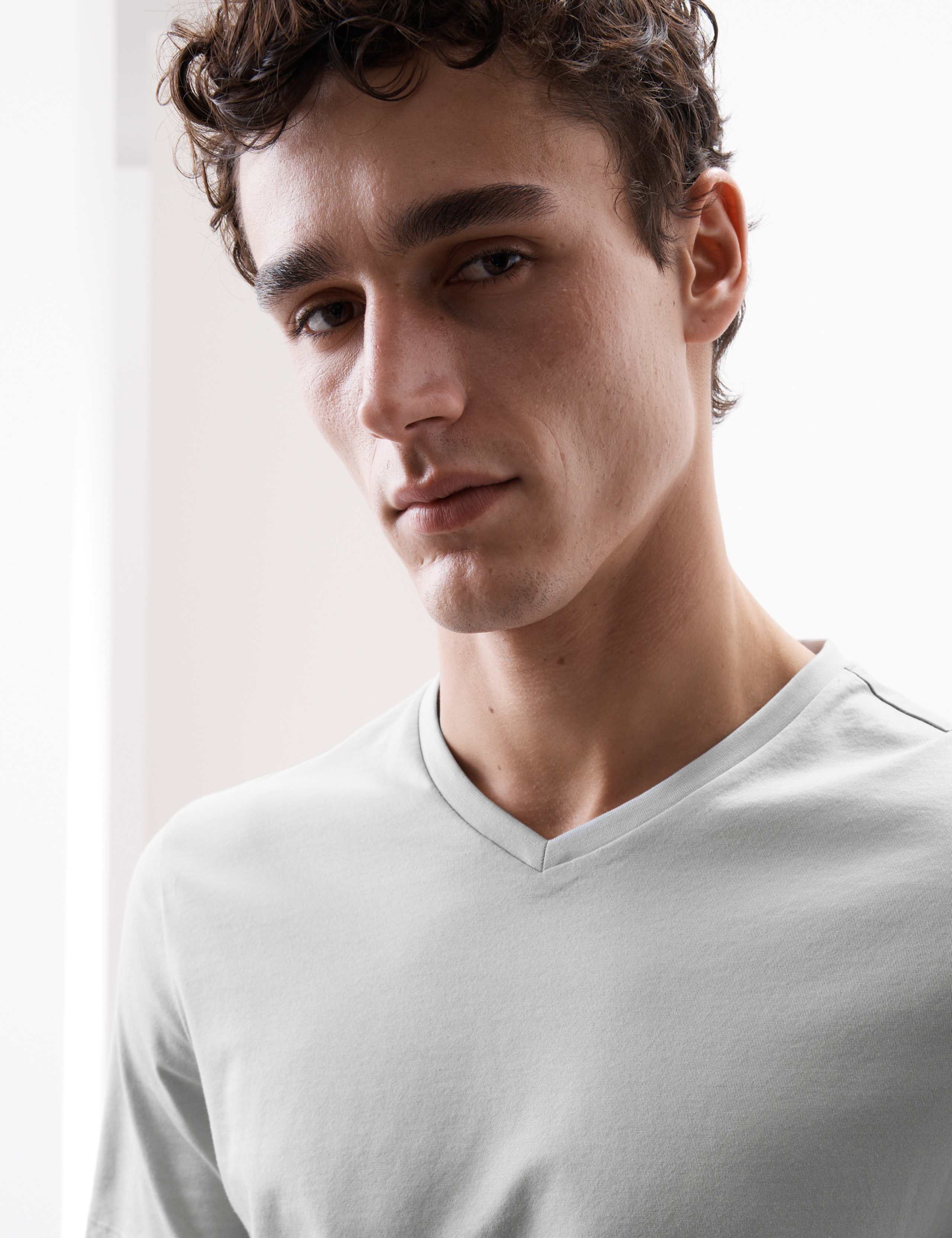 Pure Supima® Cotton V-Neck T-Shirt 5 of 6