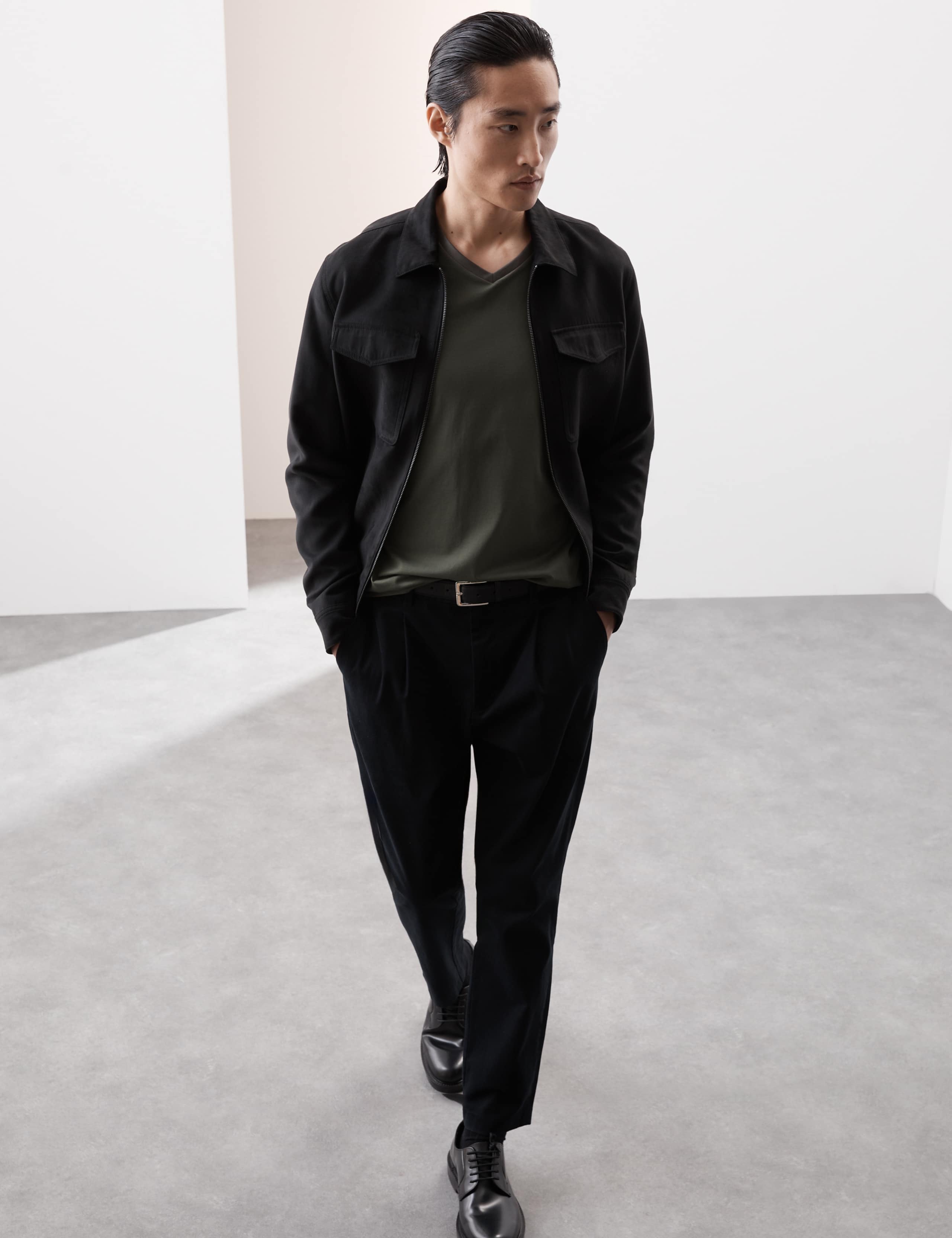 Pure Supima® Cotton V-Neck T-Shirt 3 of 7