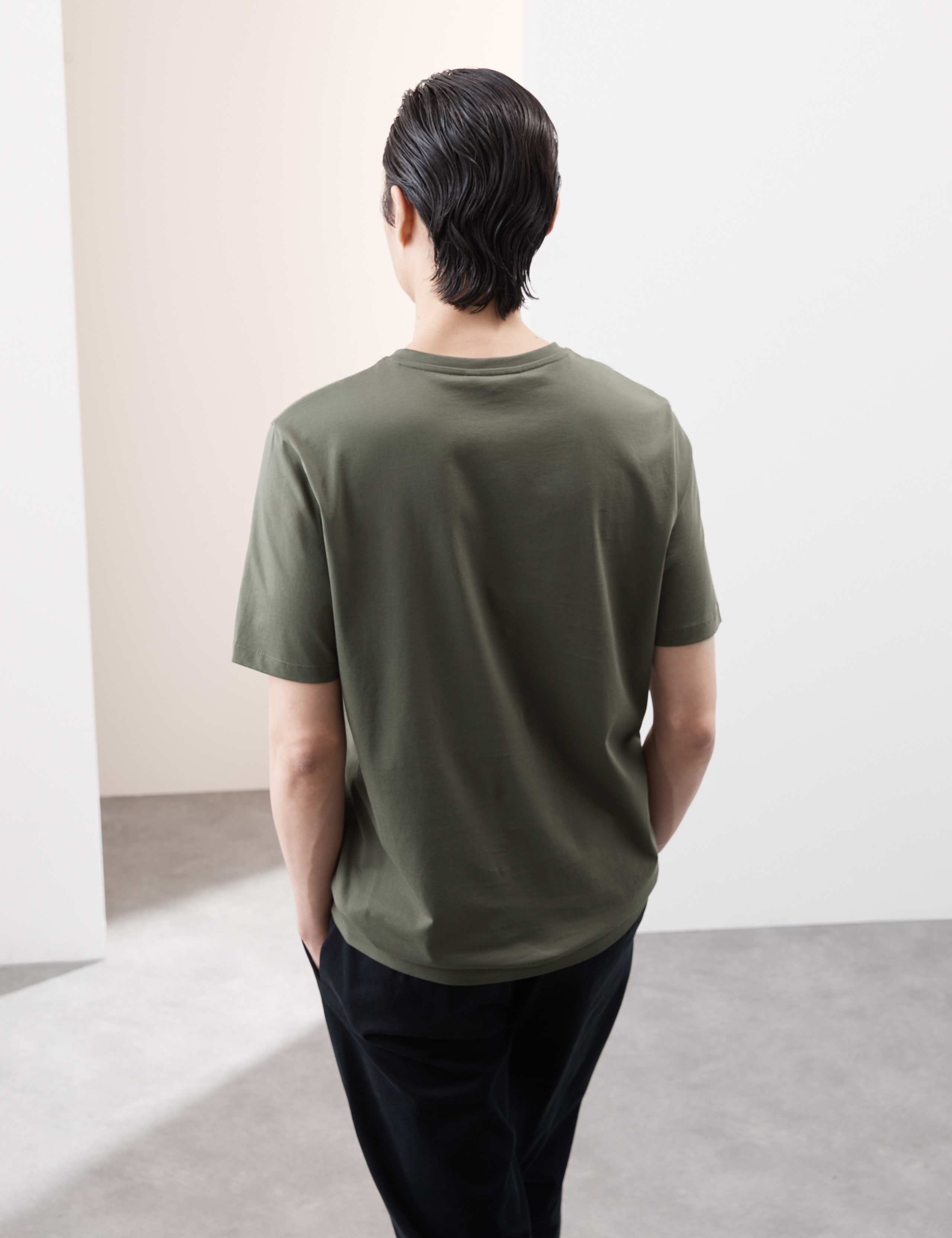 Pure Supima® Cotton V-Neck T-Shirt 4 of 7