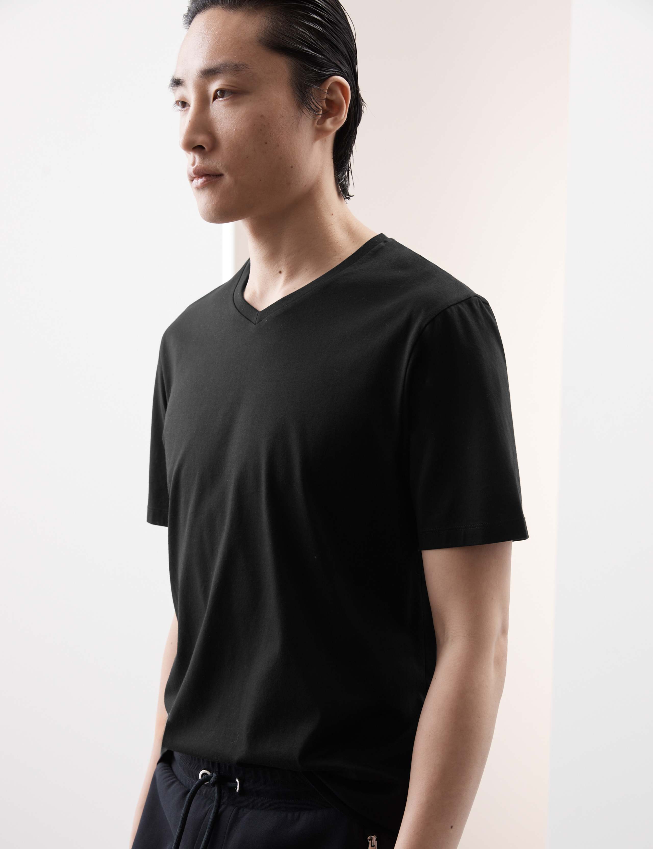Pure Supima® Cotton V-Neck T-Shirt 7 of 7