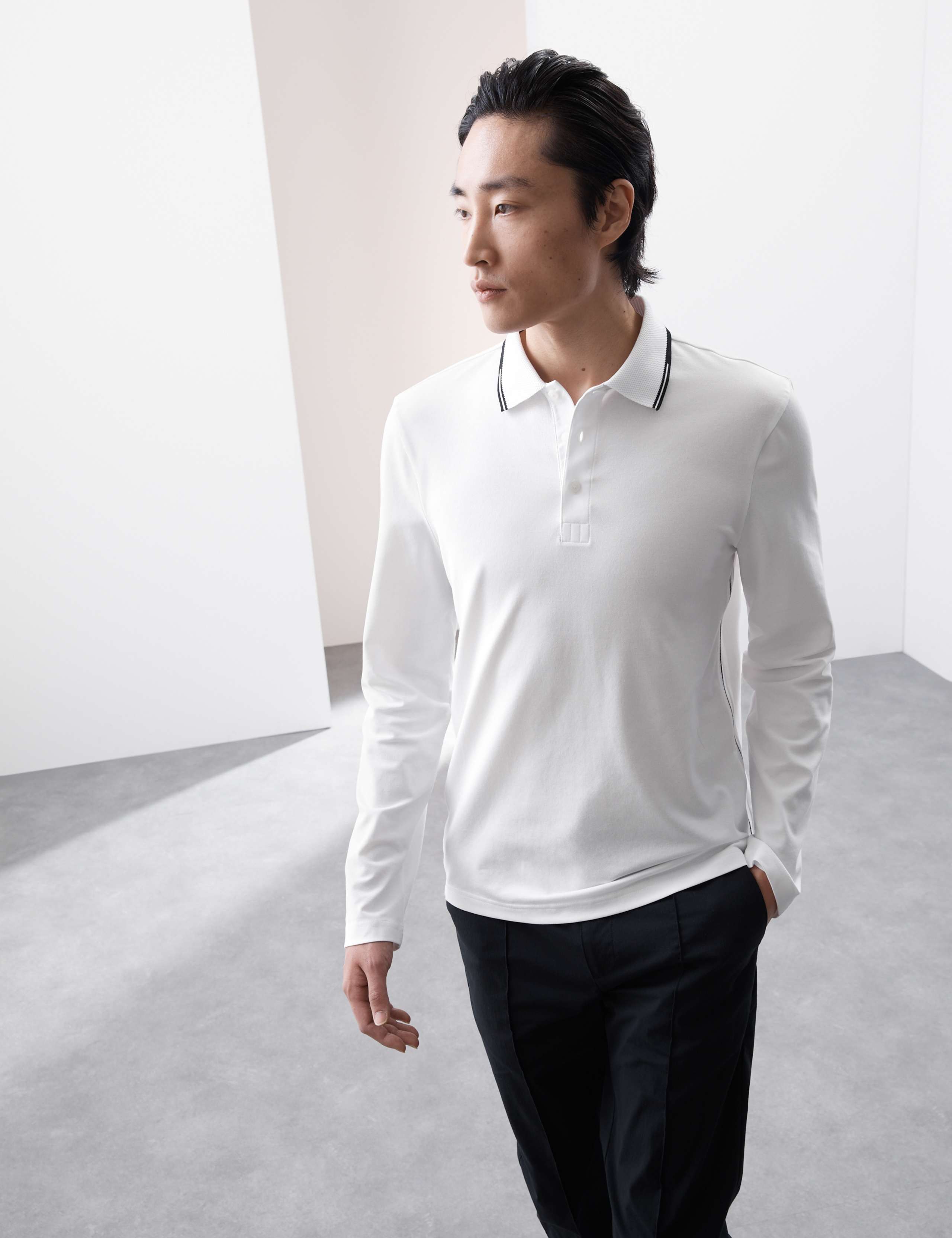 Cotton Rich Tipped Polo Shirt 1 of 7