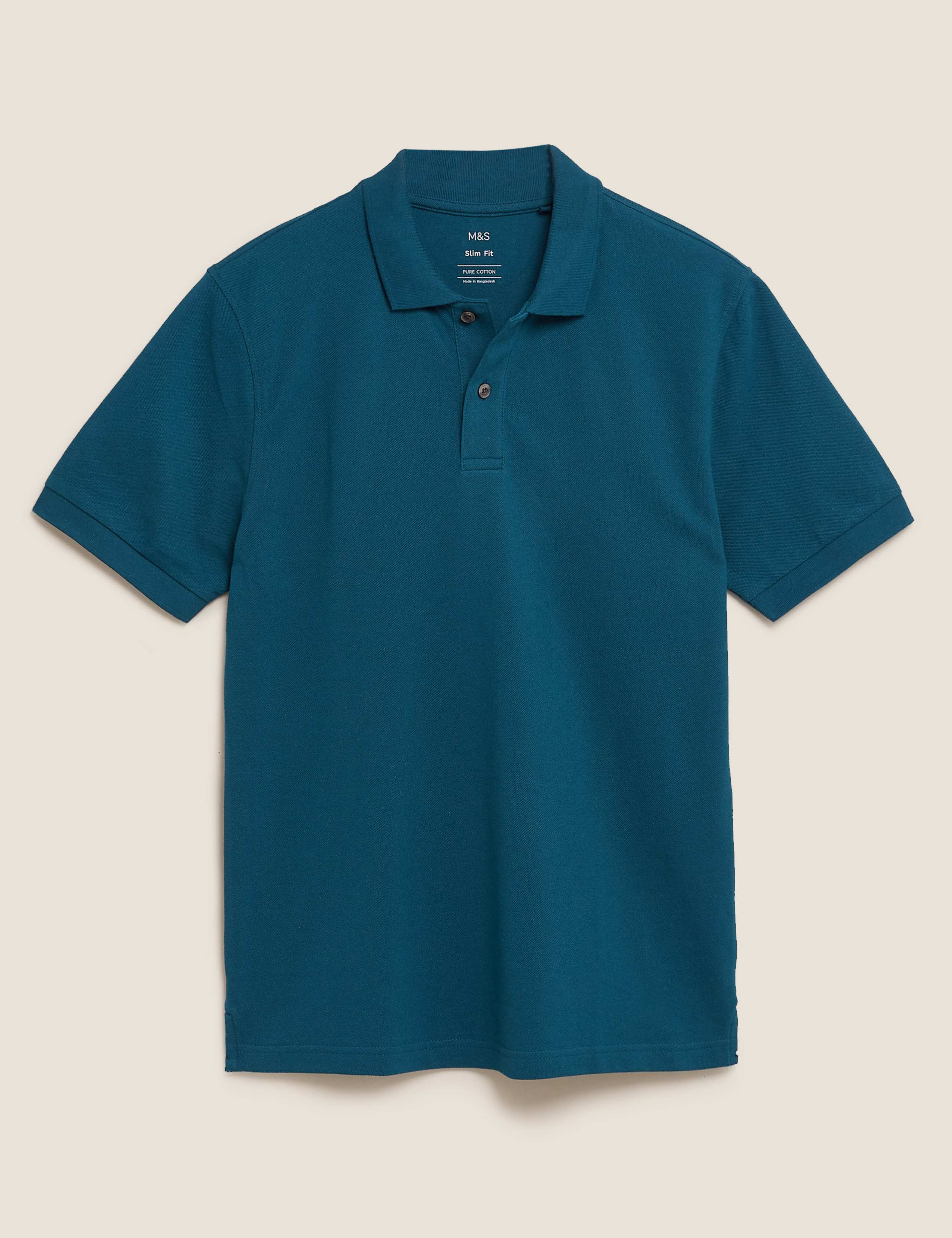 Slim Fit Pure Cotton Pique Polo Shirt 1 of 1