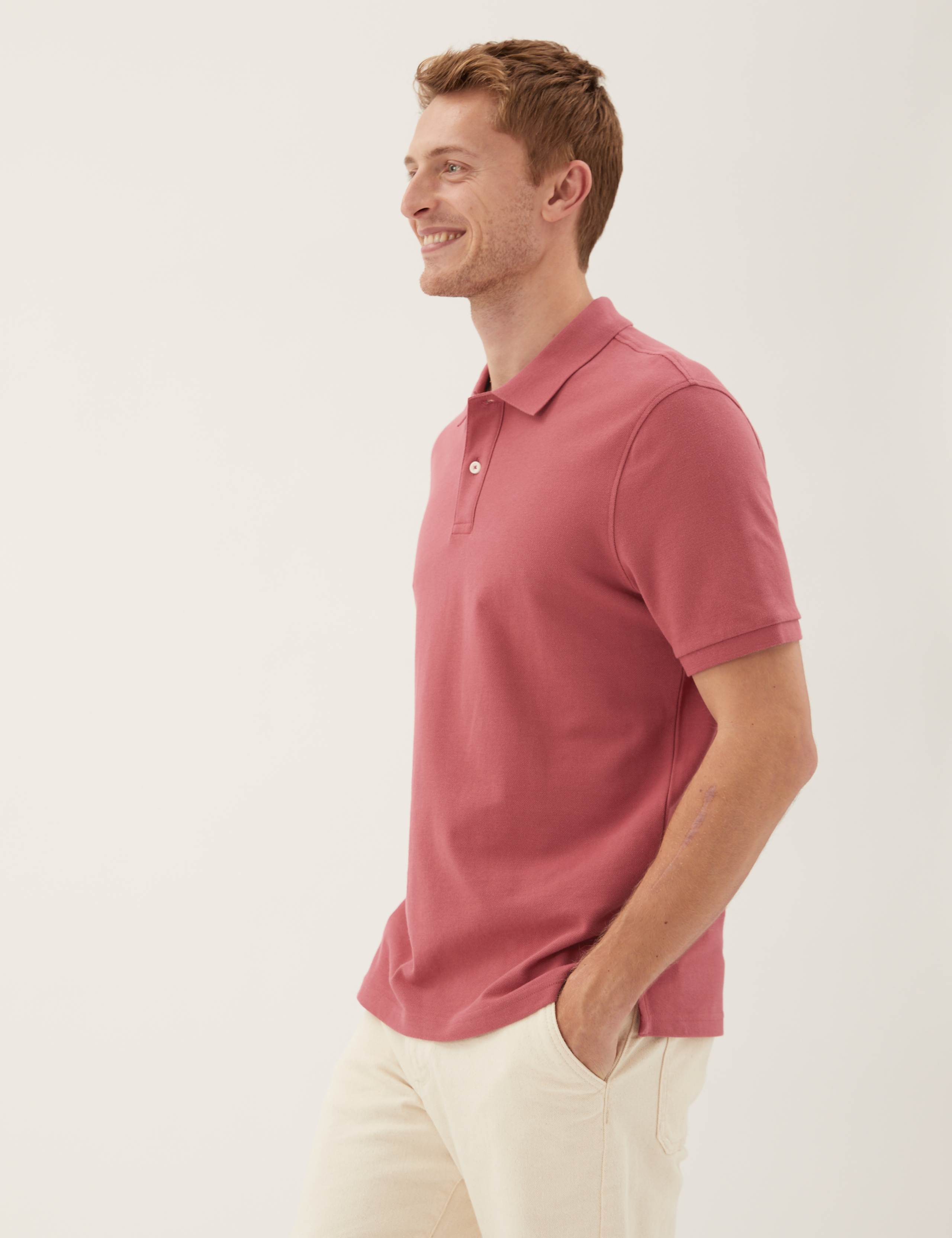 Pure Cotton Pique Regular Fit Polo Shirt 3 of 4