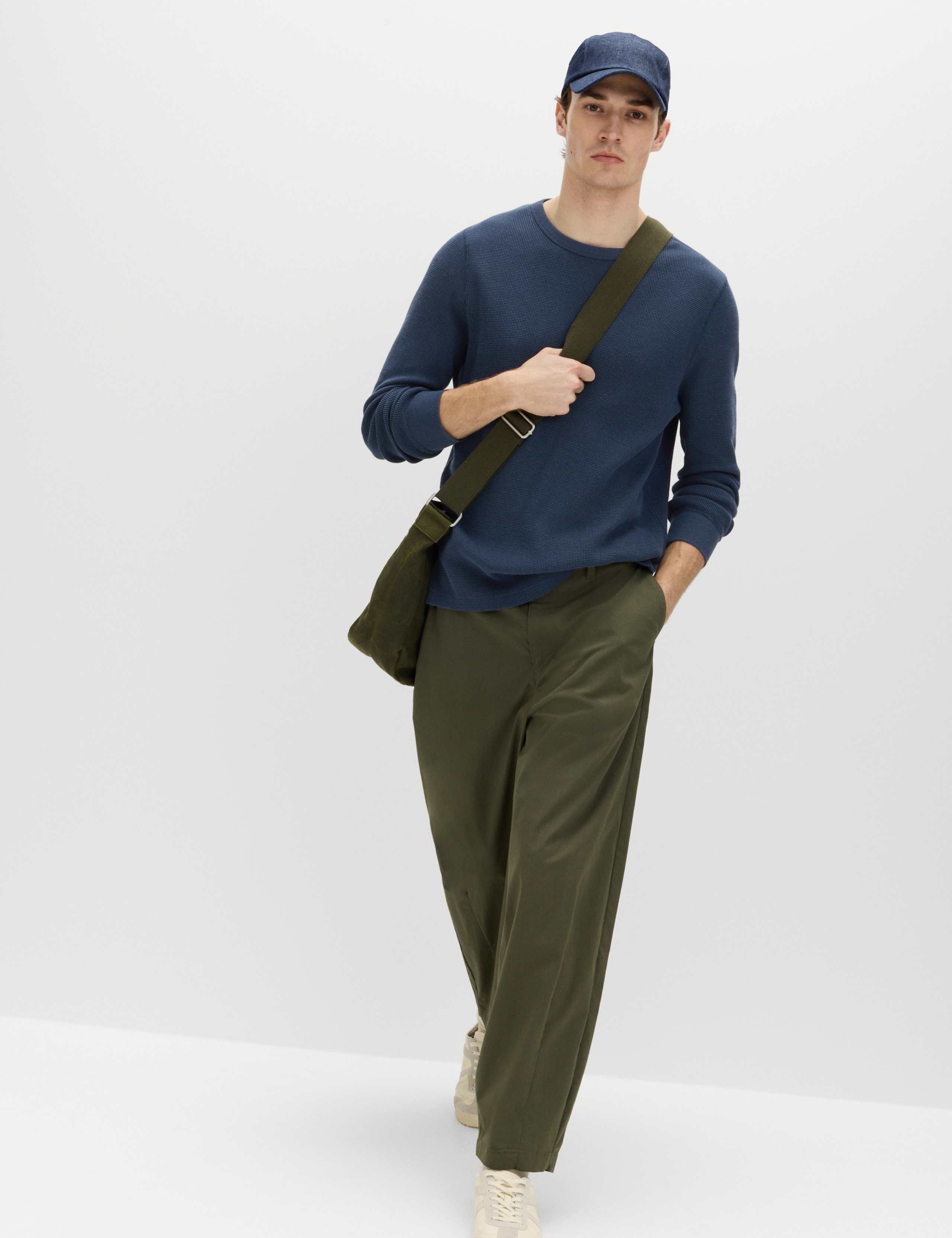 Pure Cotton 2-Tone Waffle Sweatshirt 5 of 6