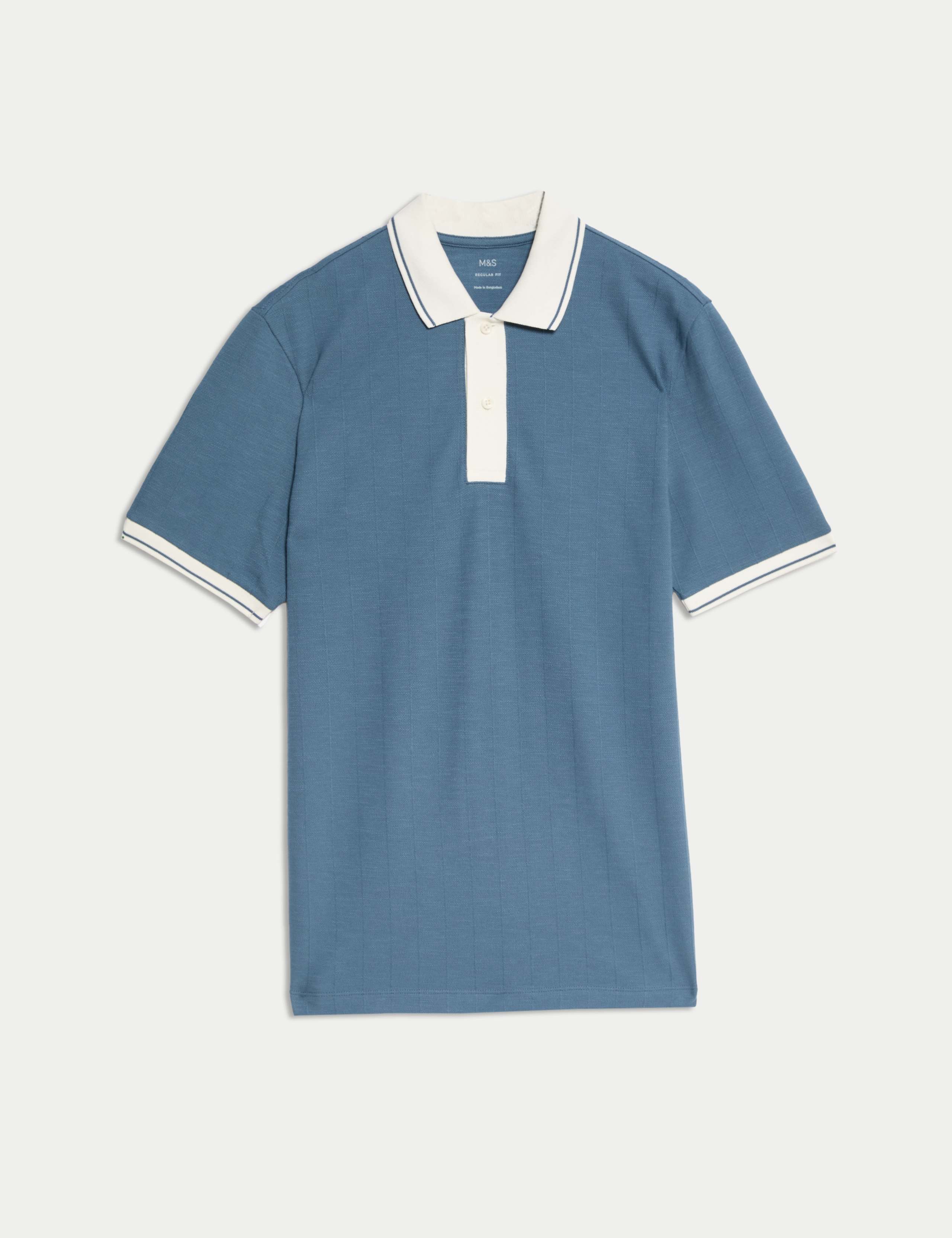 Cotton Rich Textured Polo Shirt 2 of 5