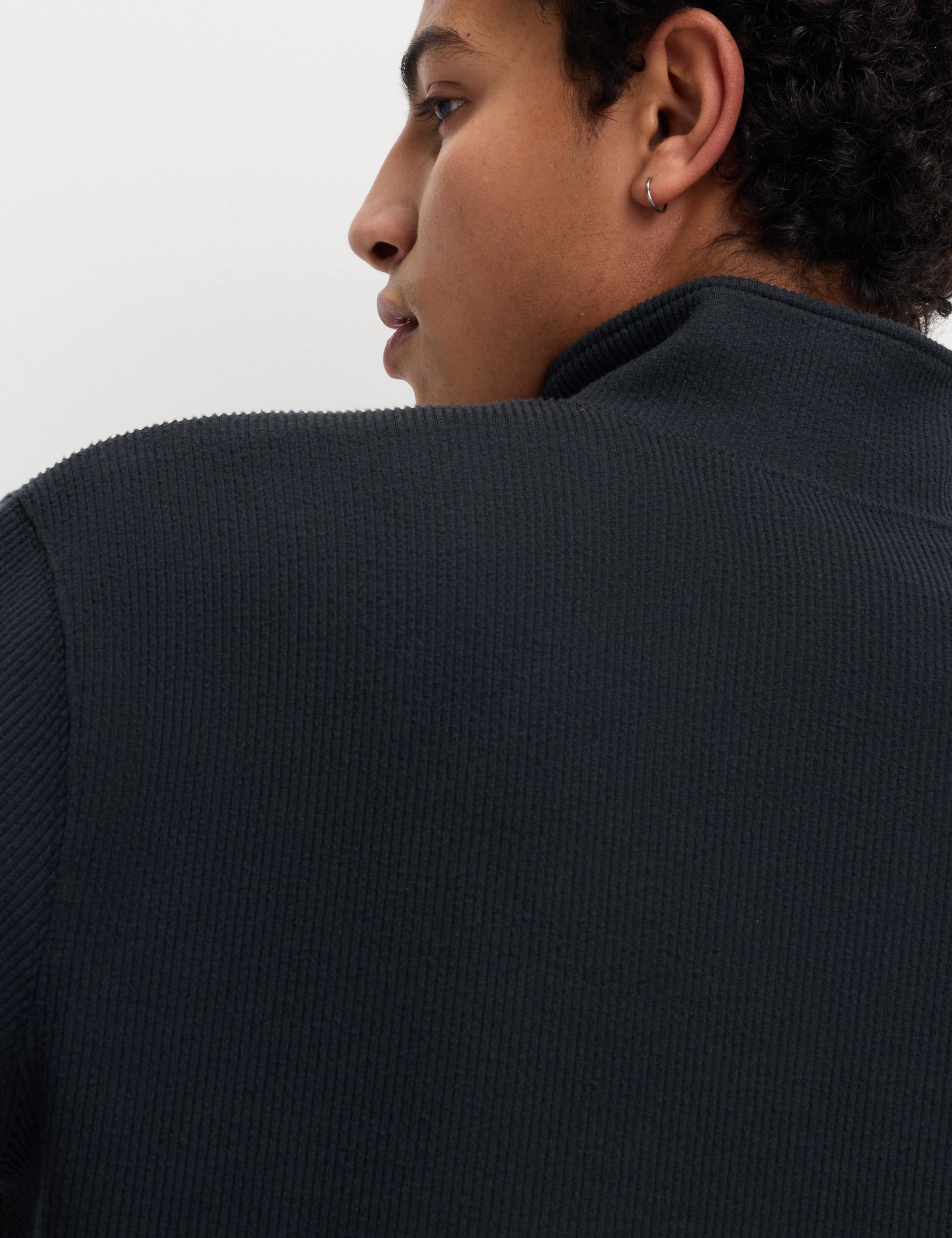 Cotton Rich Textured Half Zip Sweatshirt 6 of 6