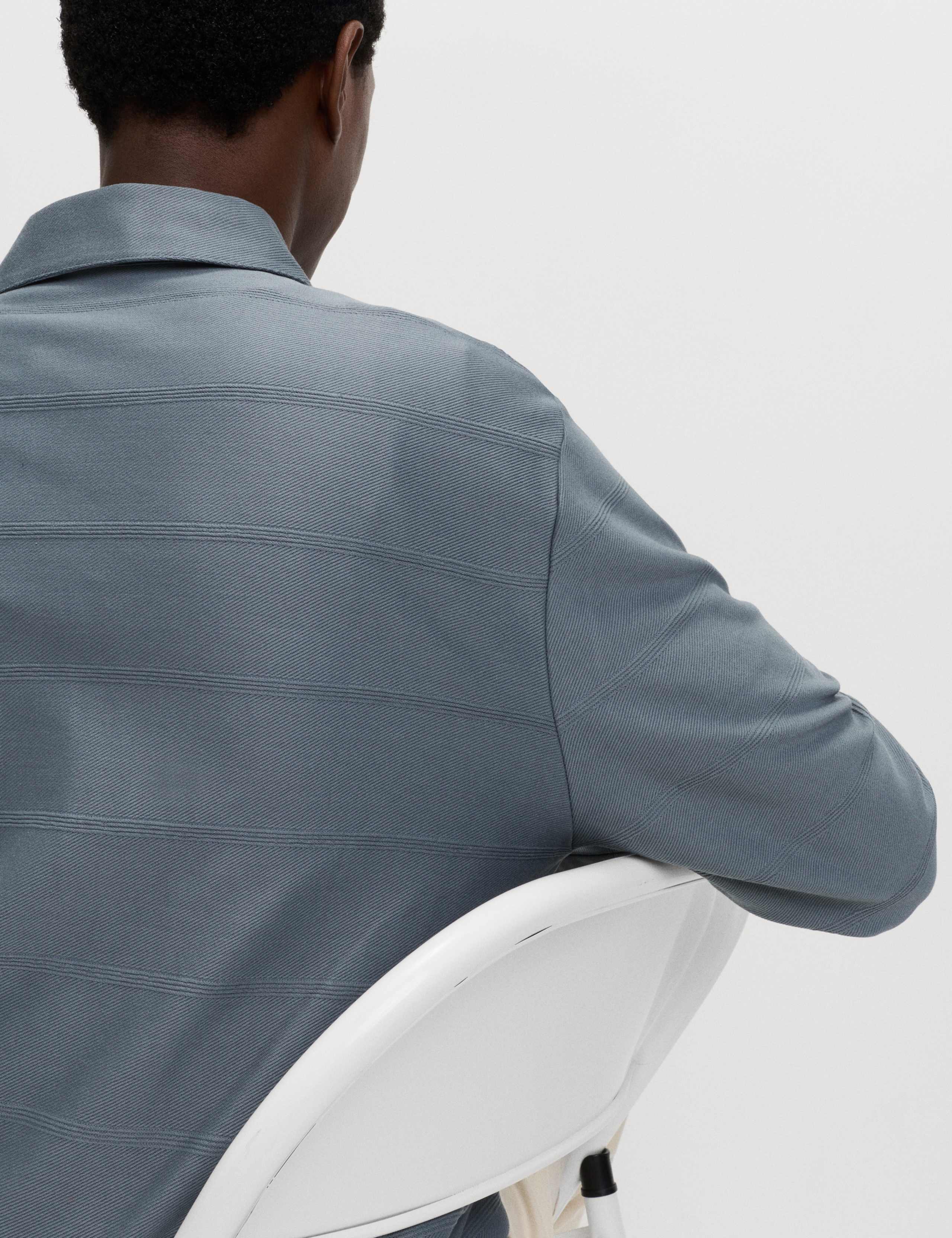 Pure Cotton Textured Half Zip Sweatshirt 4 of 4