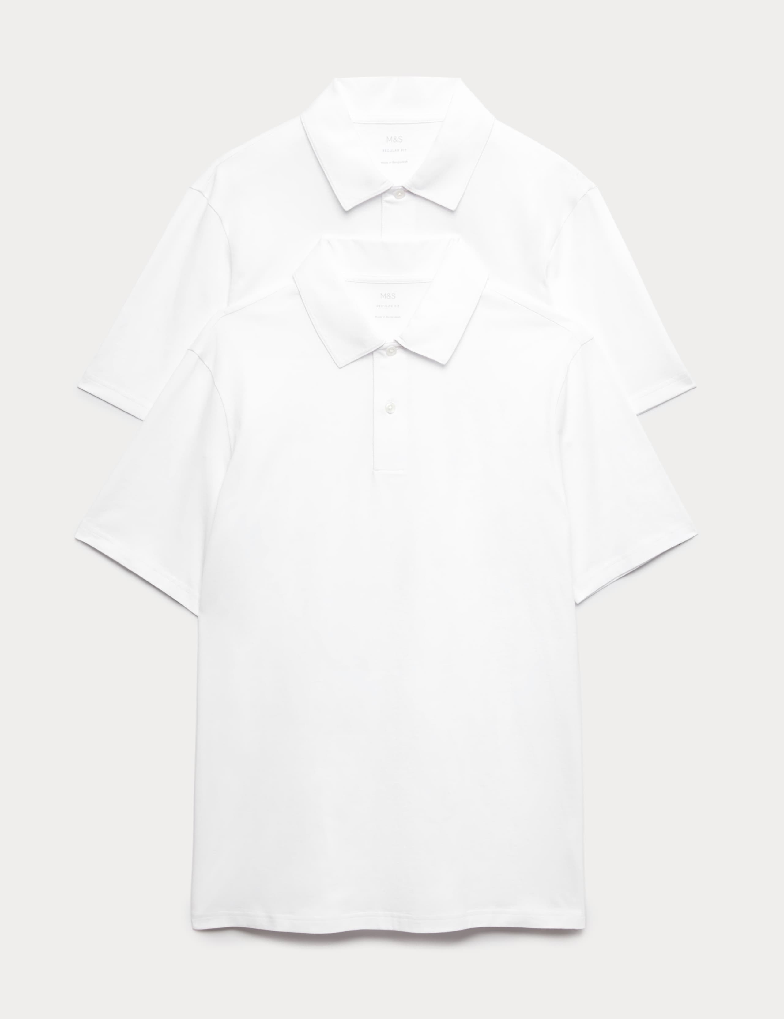 2 Pack Regular Fit Pure Cotton Polo Shirts 1 of 1