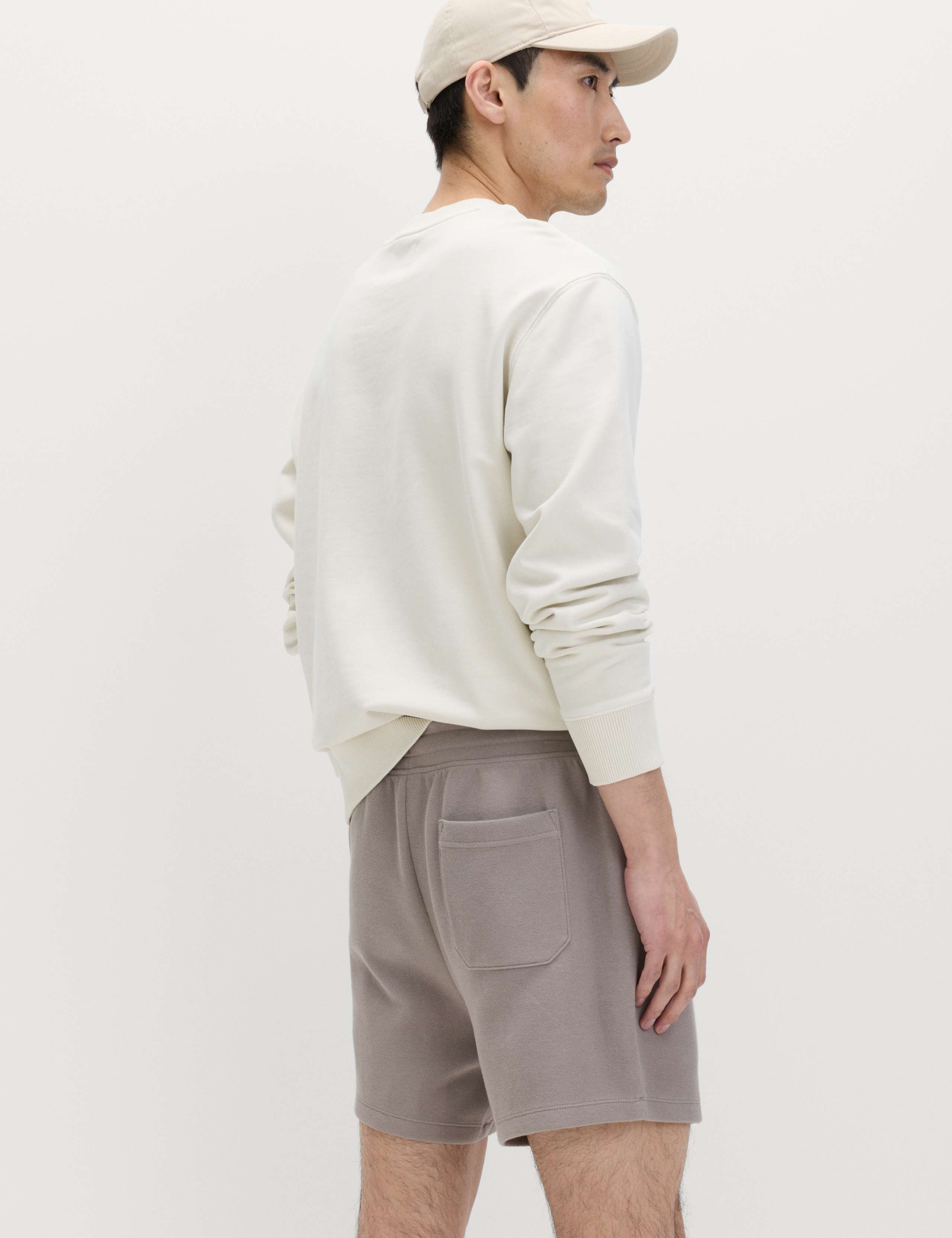 【SAX】5 Pocket Shorts Pique Khaki Pique Linen Blend Shorts - TK Maxx UK