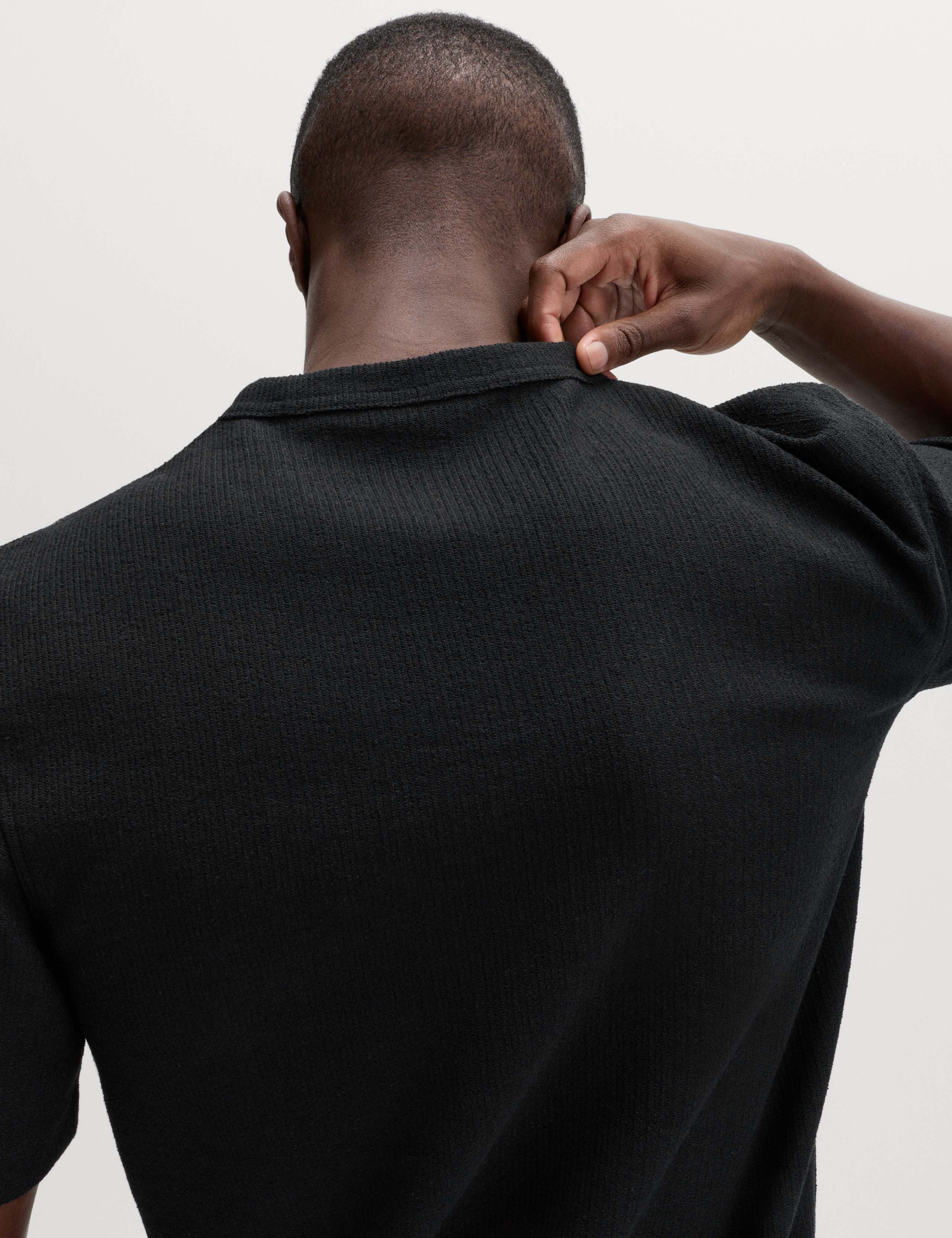 Relaxed Fit Cotton Blend Textured T-Shirt 3 of 6
