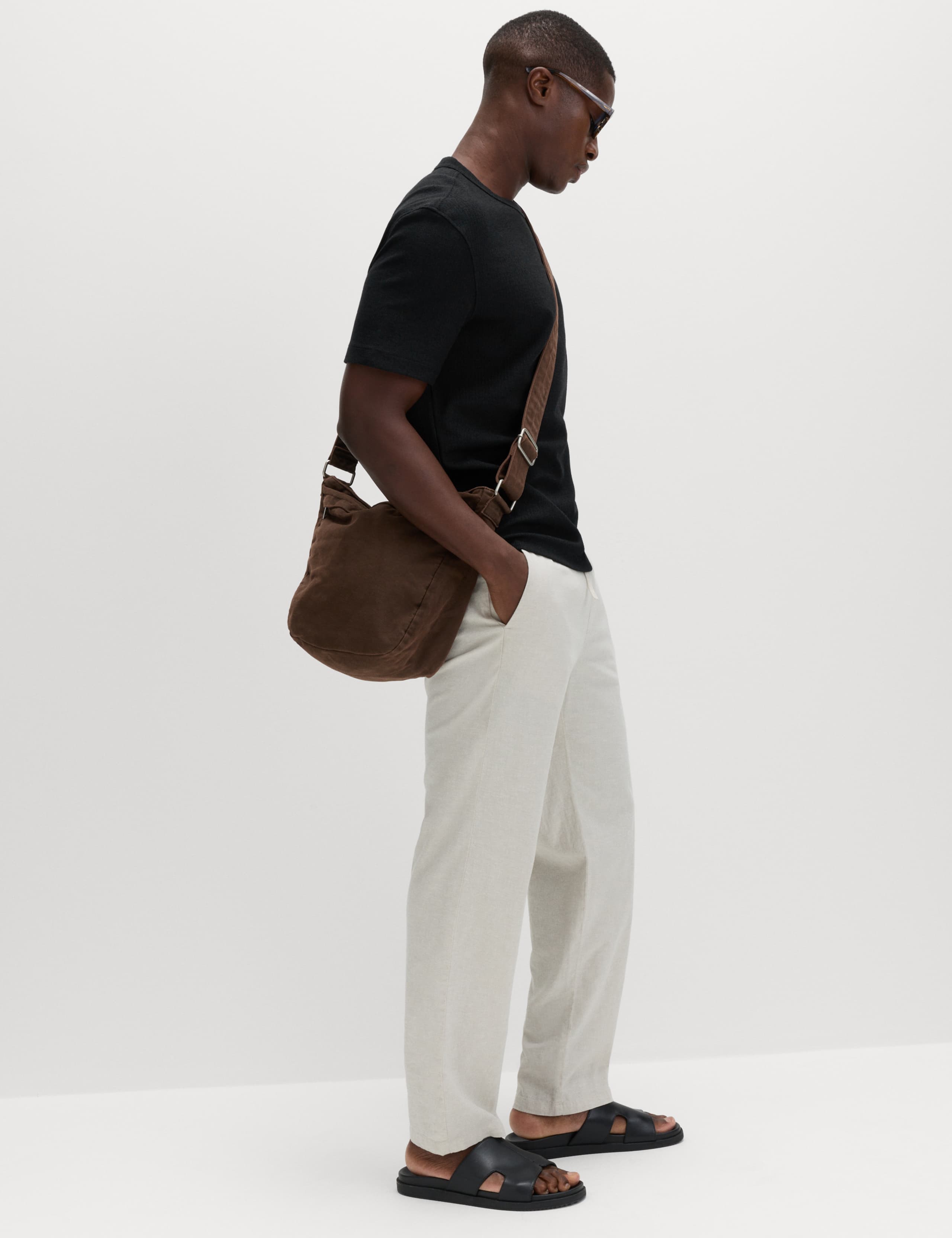 Relaxed Fit Cotton Blend Textured T-Shirt 5 of 6