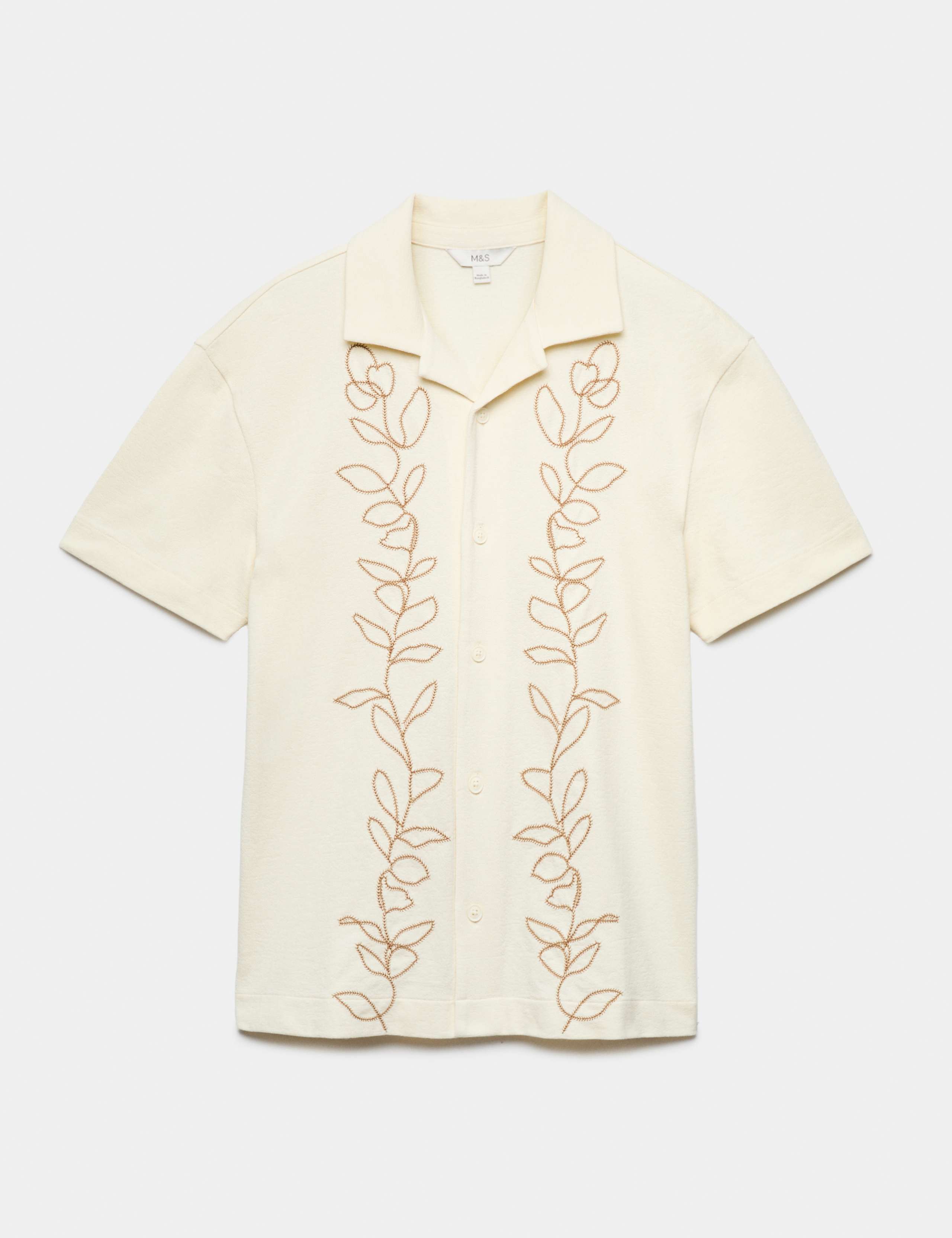 Pure Cotton Embroidered Short Sleeve Shirt 2 of 5