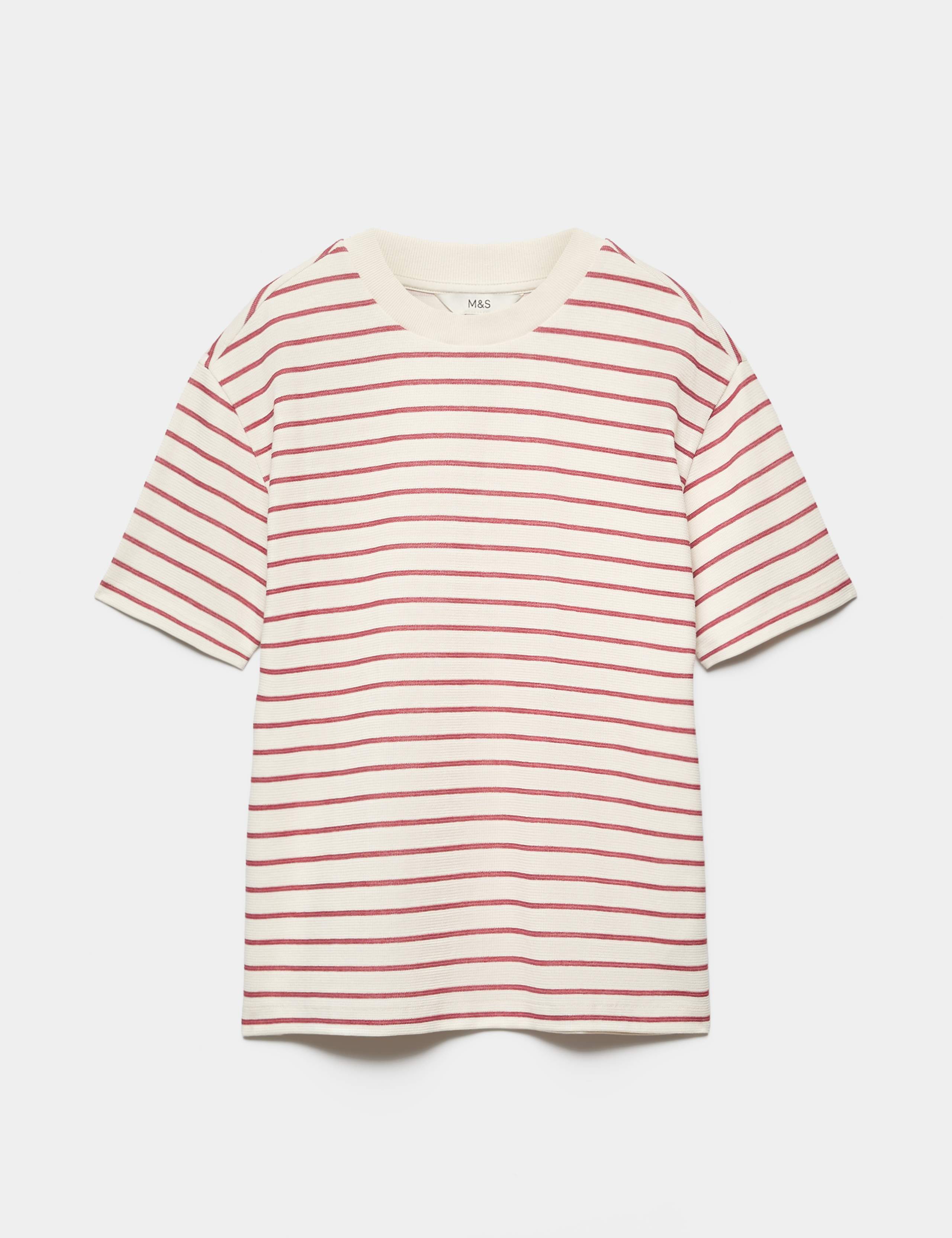 Cotton Rich Textured Breton T-Shirt 2 of 5