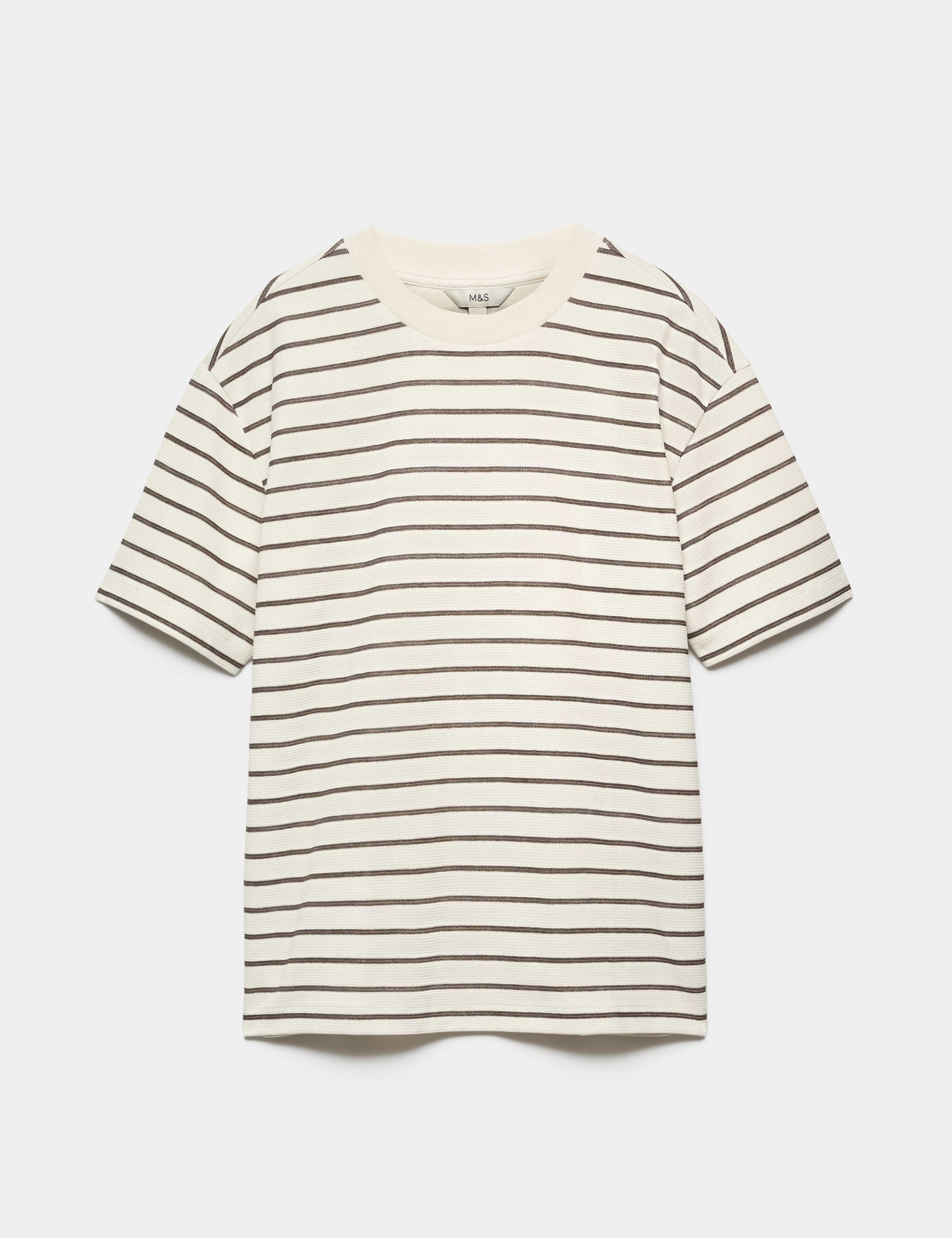 Cotton Rich Textured Breton T-Shirt 2 of 6