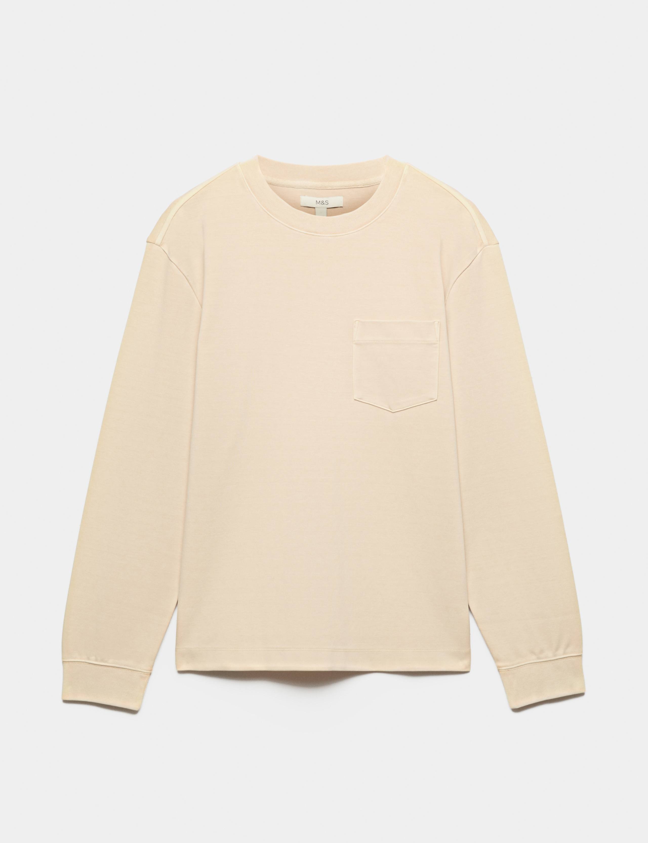 Cotton Rich Garment Dye Long Sleeve T-Shirt 2 of 6