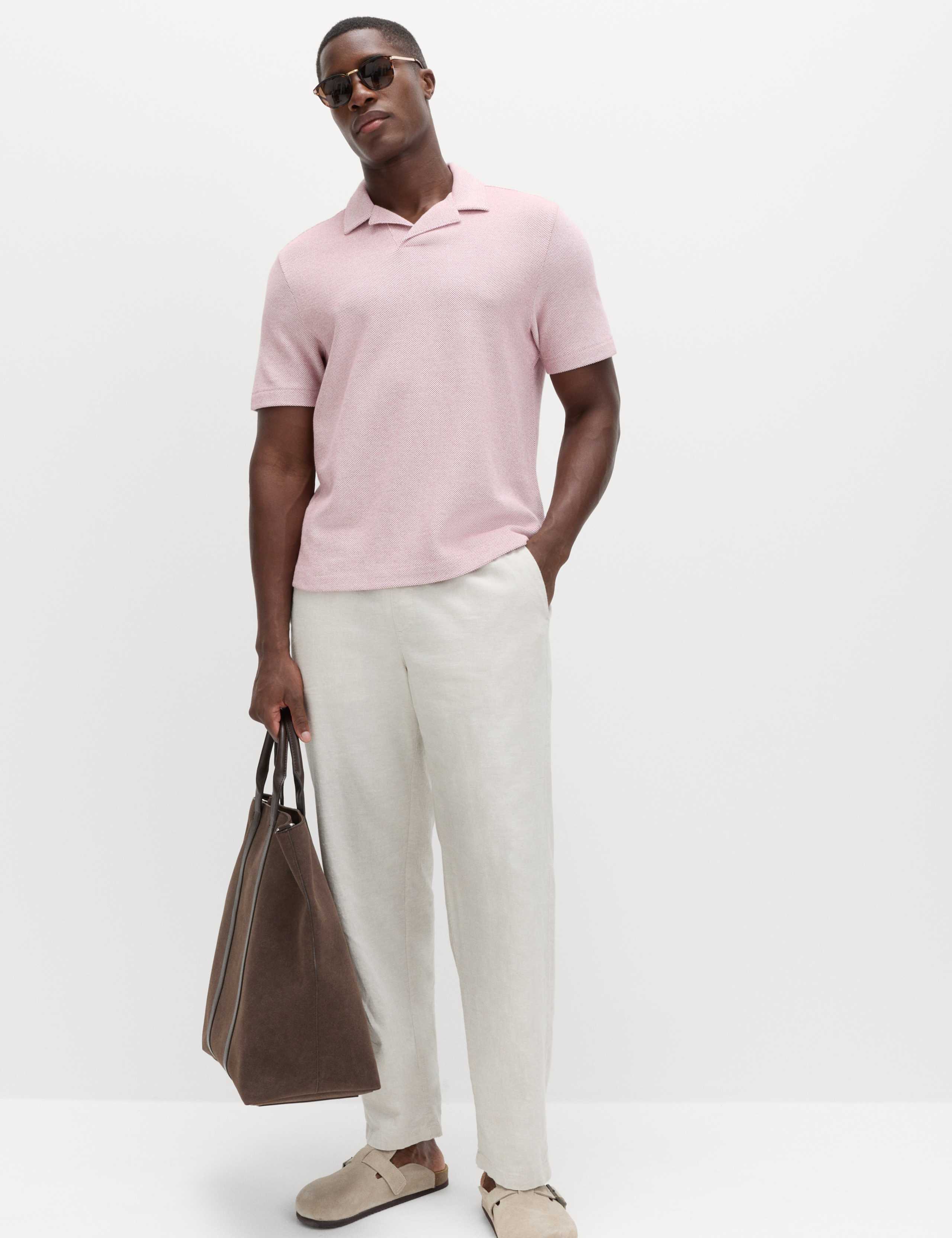 Relaxed Fit Pure Cotton Pique Polo Shirt 5 of 6