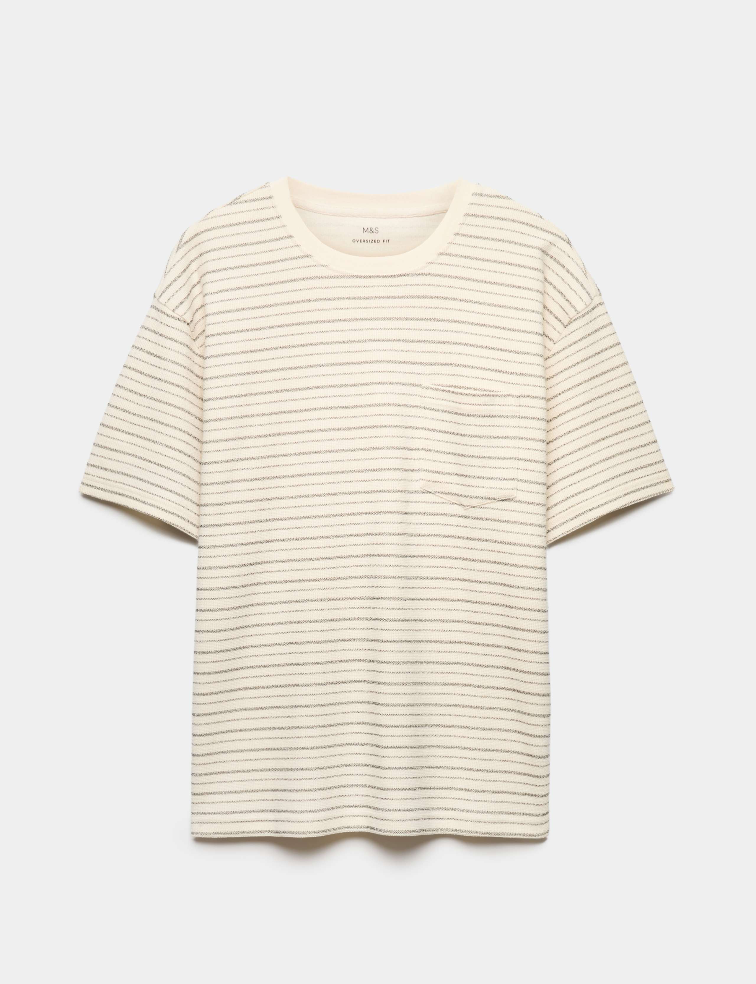 Cotton Rich Textured Striped T-Shirt 2 of 5