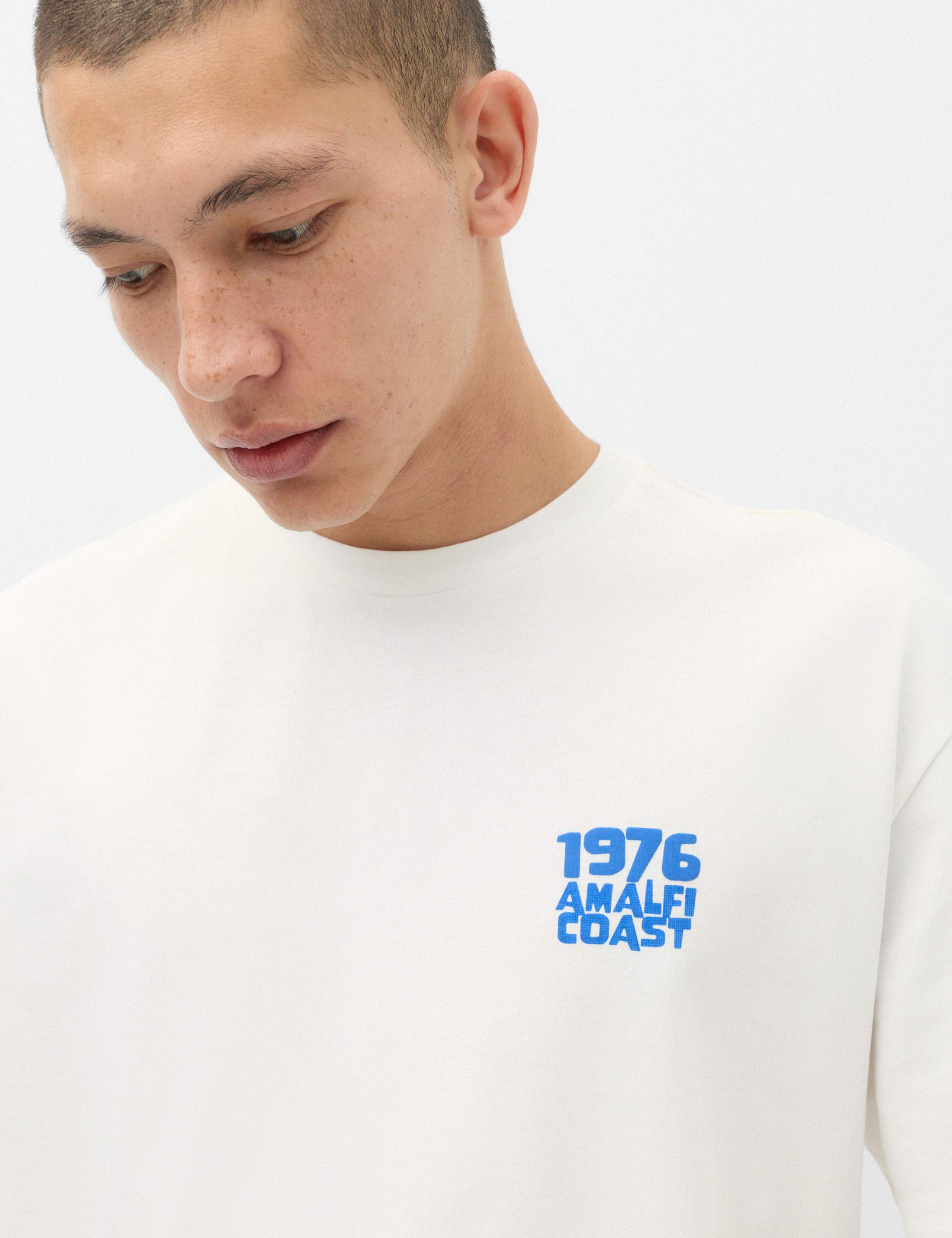 Oversized Pure Cotton Graphic Short Sleeve T-Shirt 3 of 6