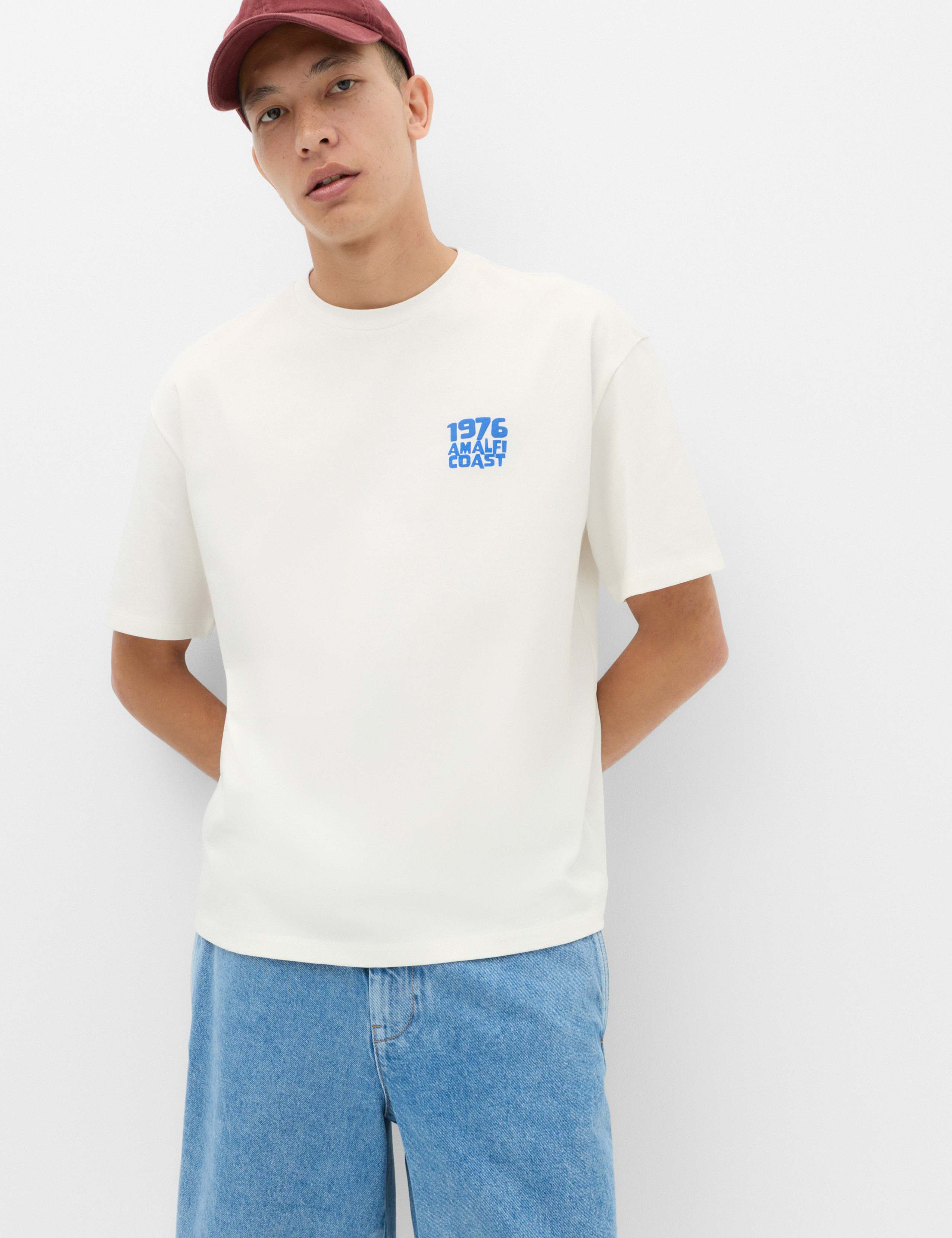 Oversized Pure Cotton Graphic Short Sleeve T-Shirt 4 of 6