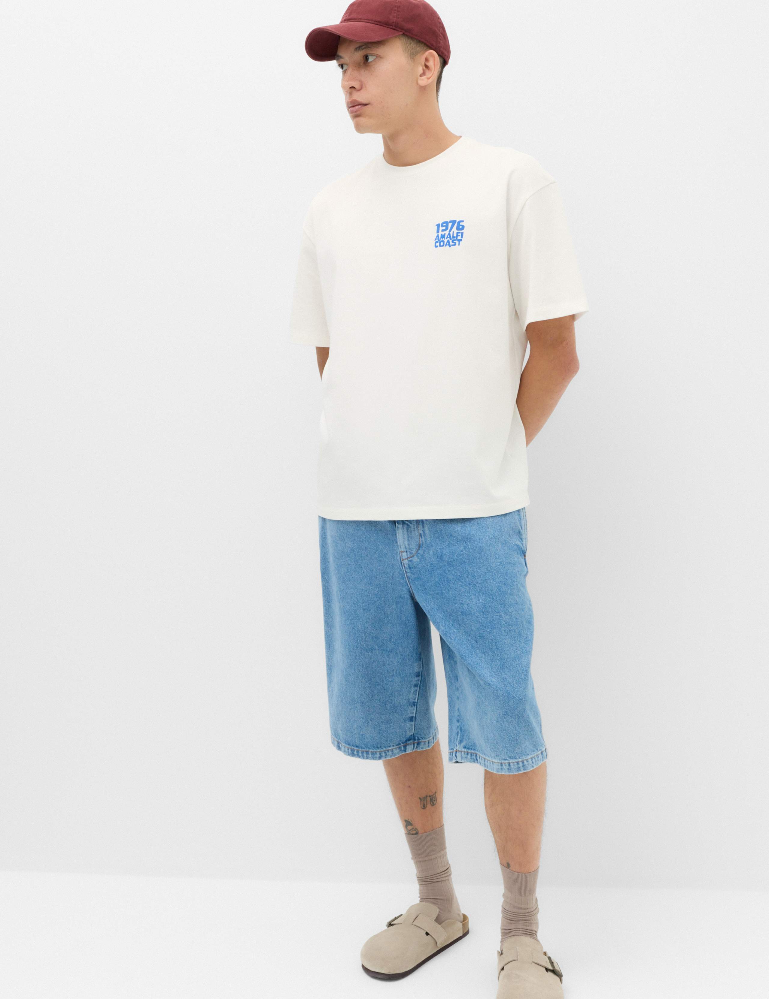 Oversized Pure Cotton Graphic Short Sleeve T-Shirt 5 of 6